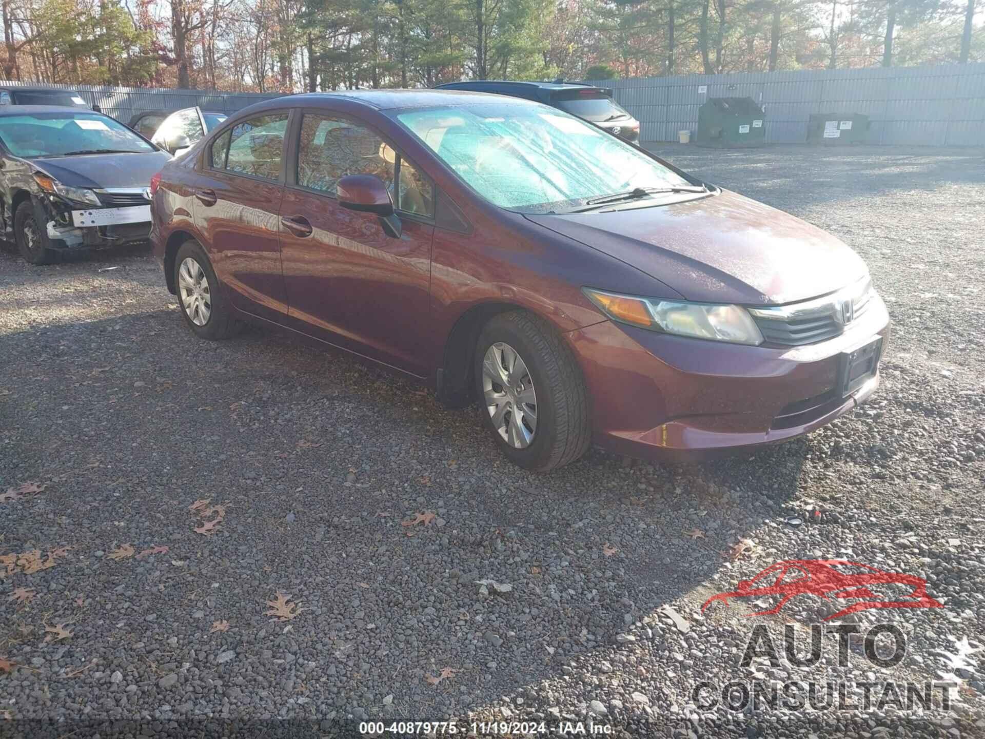 HONDA CIVIC 2012 - 19XFB2F54CE363352
