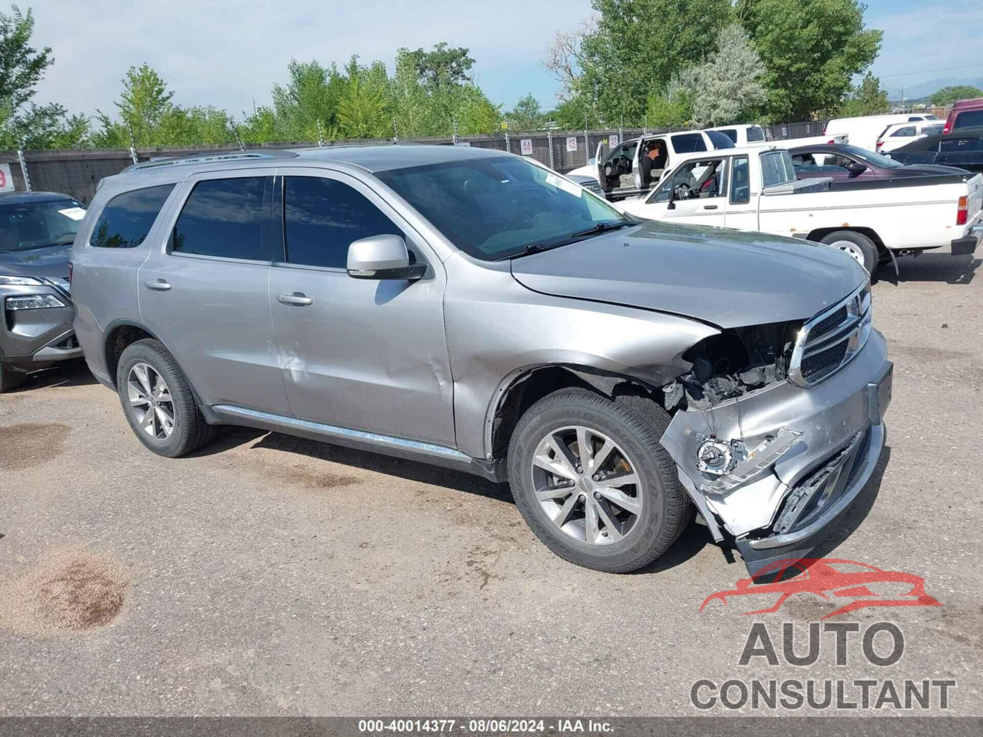DODGE DURANGO 2016 - 1C4RDJDG8GC397829