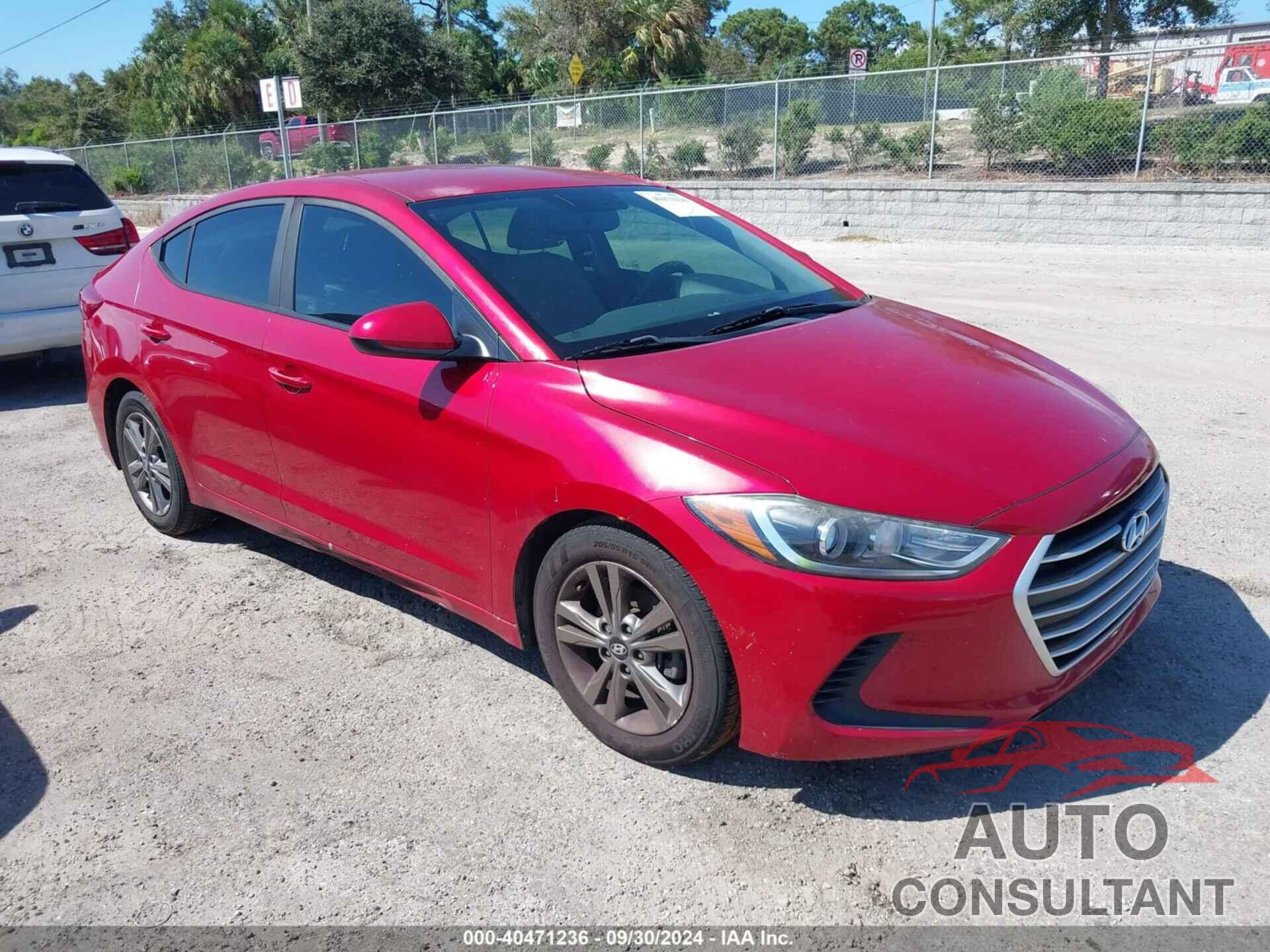 HYUNDAI ELANTRA 2018 - 5NPD84LFXJH376971