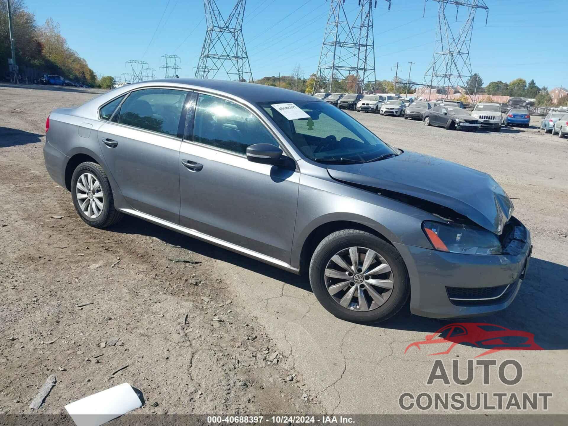 VOLKSWAGEN PASSAT 2013 - 1VWAH7A36DC011939