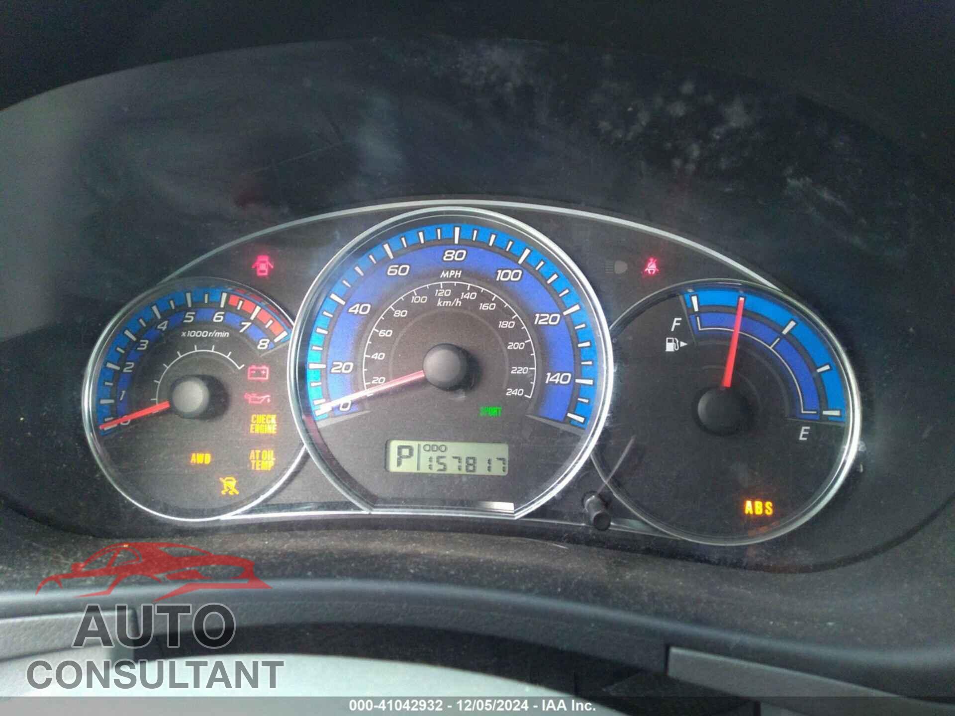 SUBARU FORESTER 2009 - JF2SH63659H734976