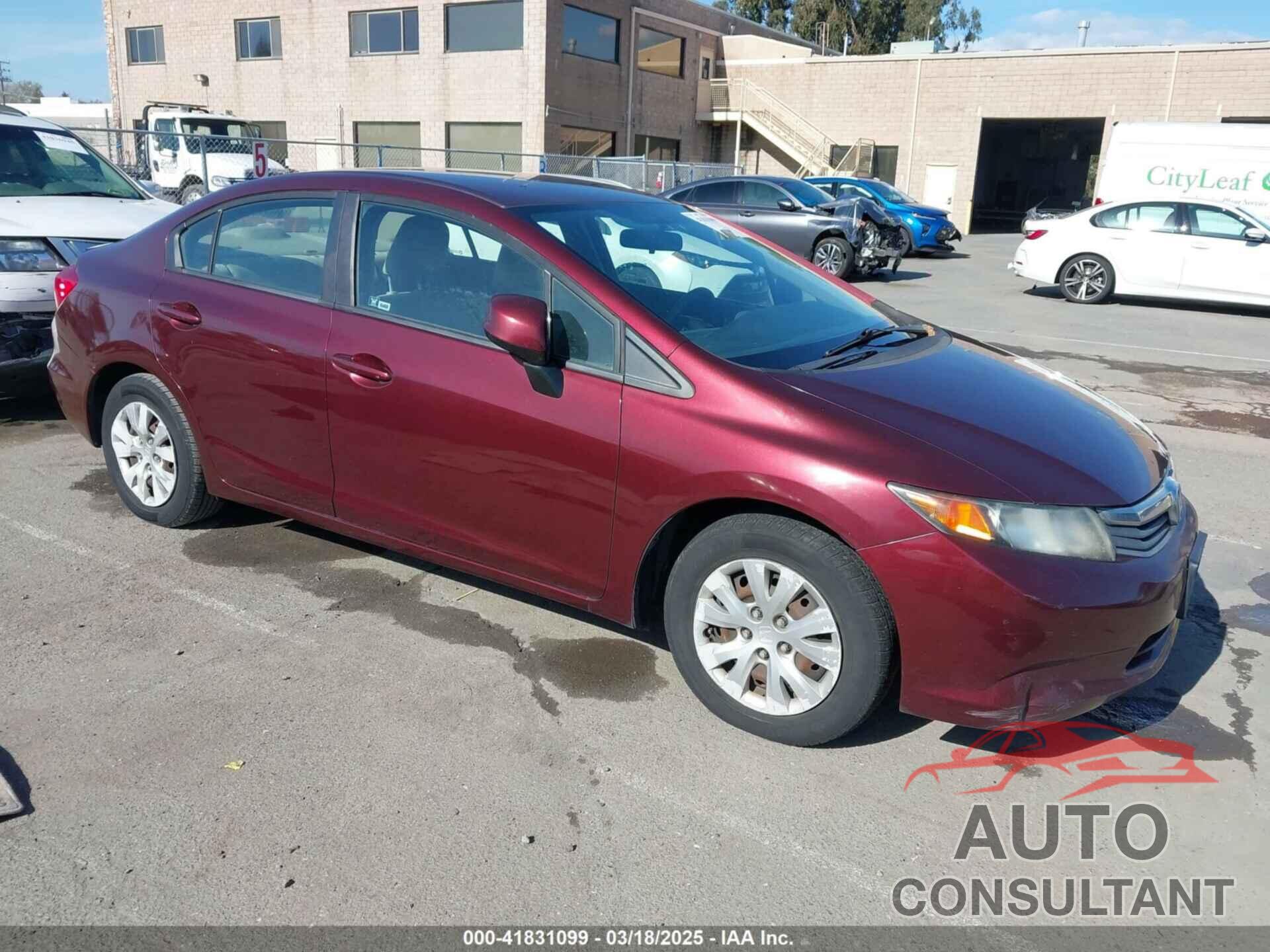HONDA CIVIC 2012 - 19XFB2F52CE384409