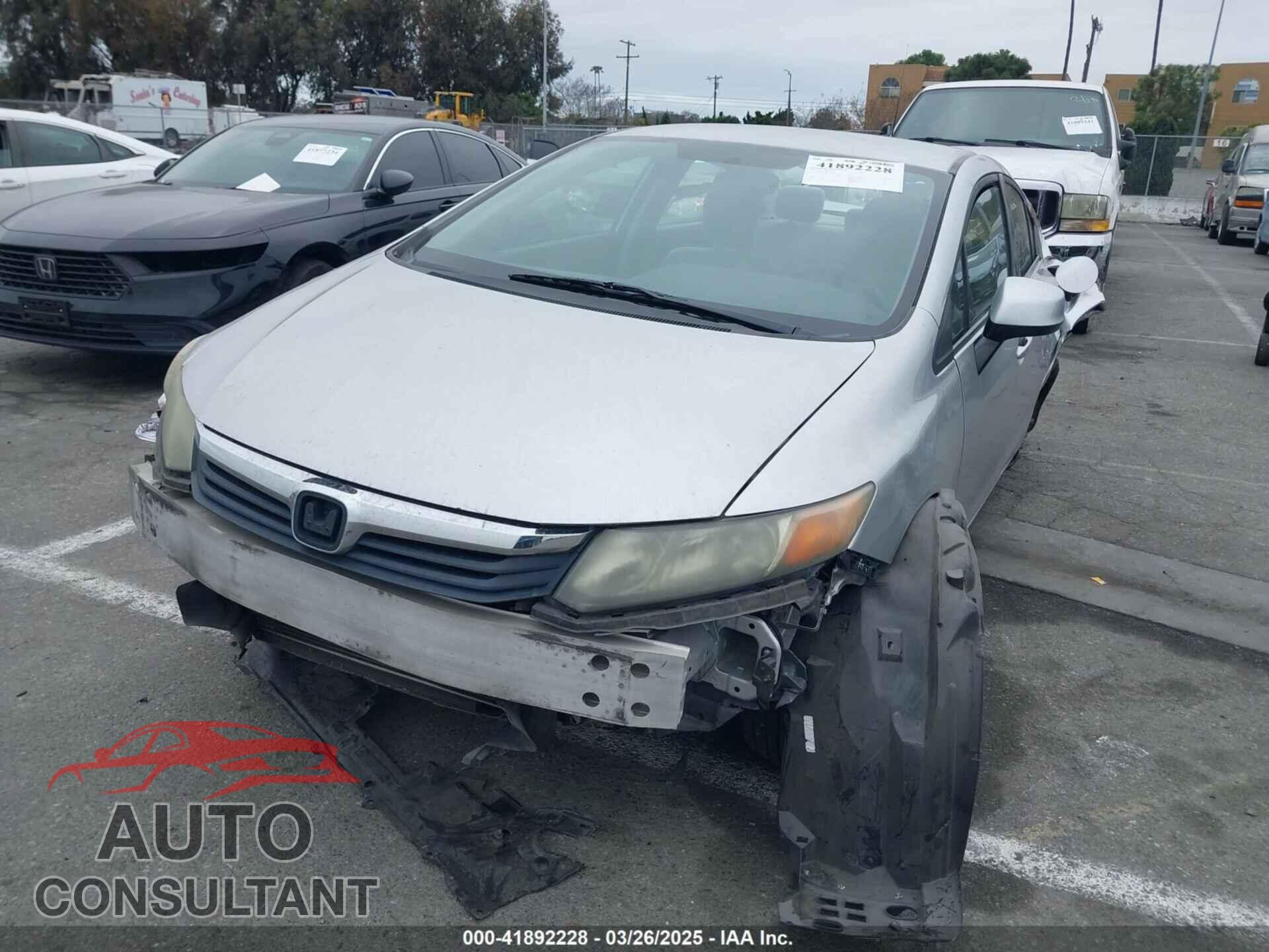 HONDA CIVIC 2012 - 19XFB2F51CE393084