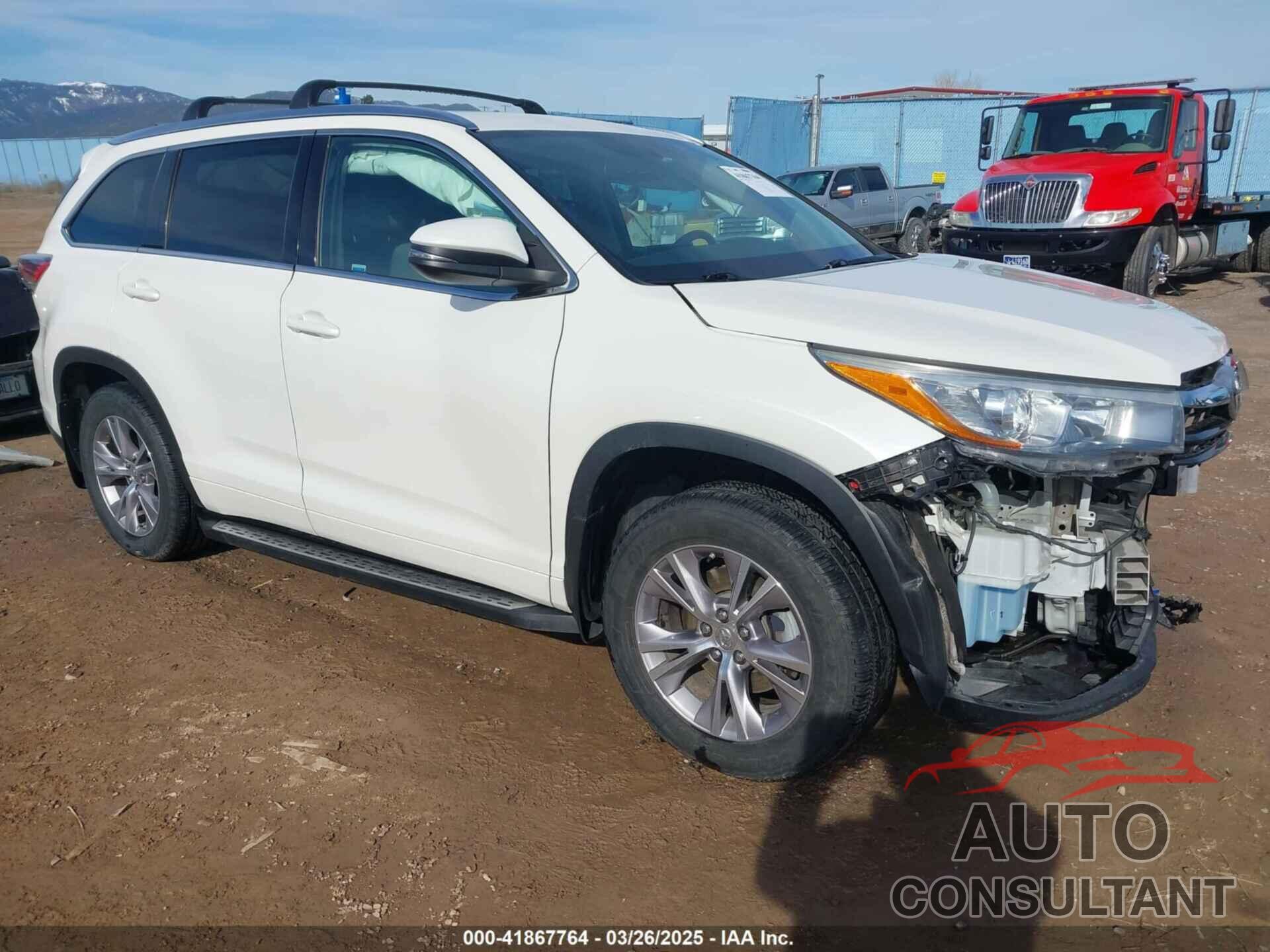 TOYOTA HIGHLANDER 2015 - 5TDJKRFHXFS099075