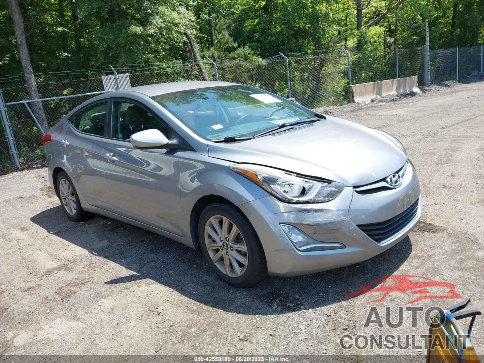 HYUNDAI ELANTRA 2014 - KMHDH4AE6EU046942