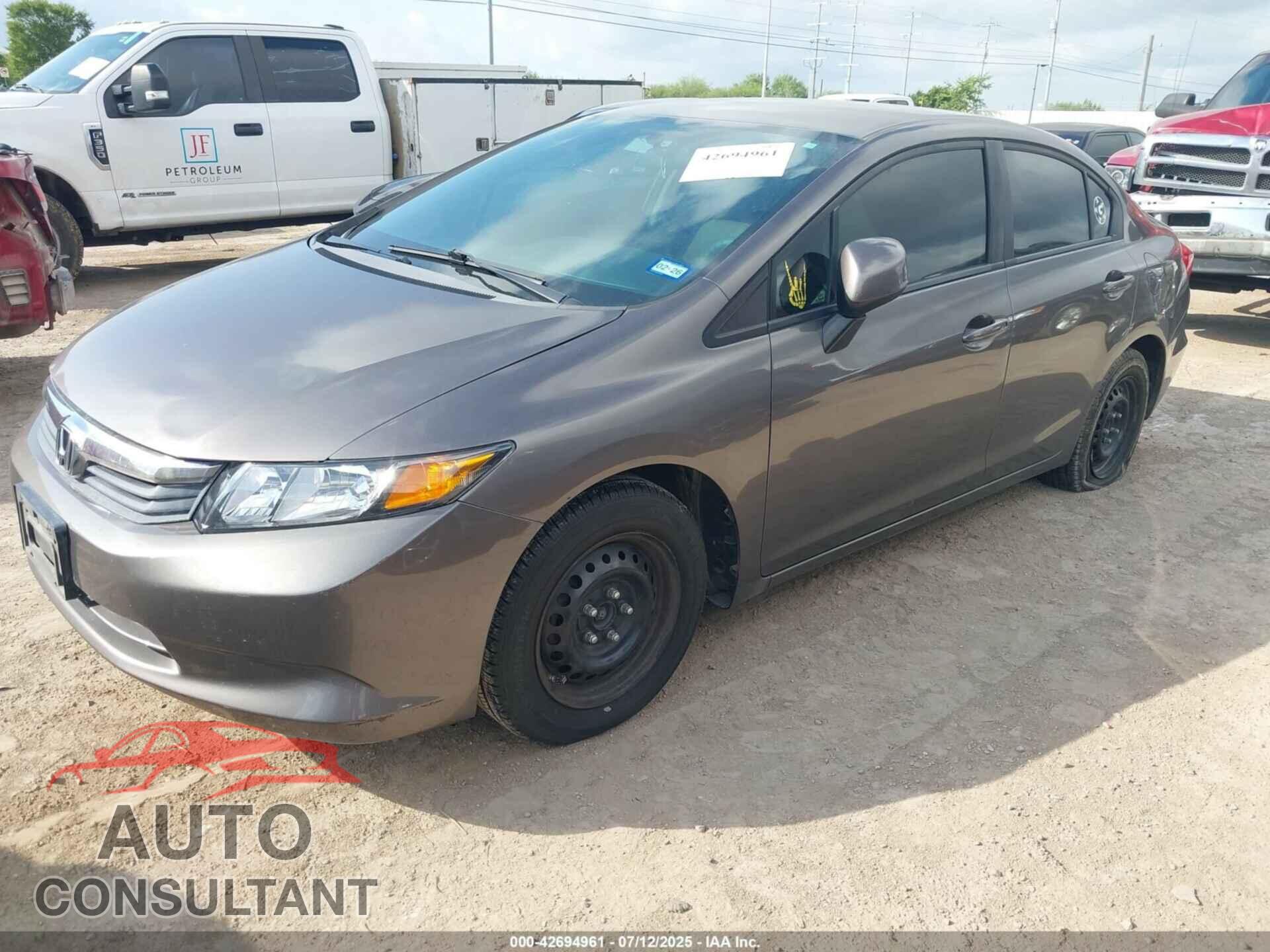 HONDA CIVIC 2012 - 19XFB2F59CE082969