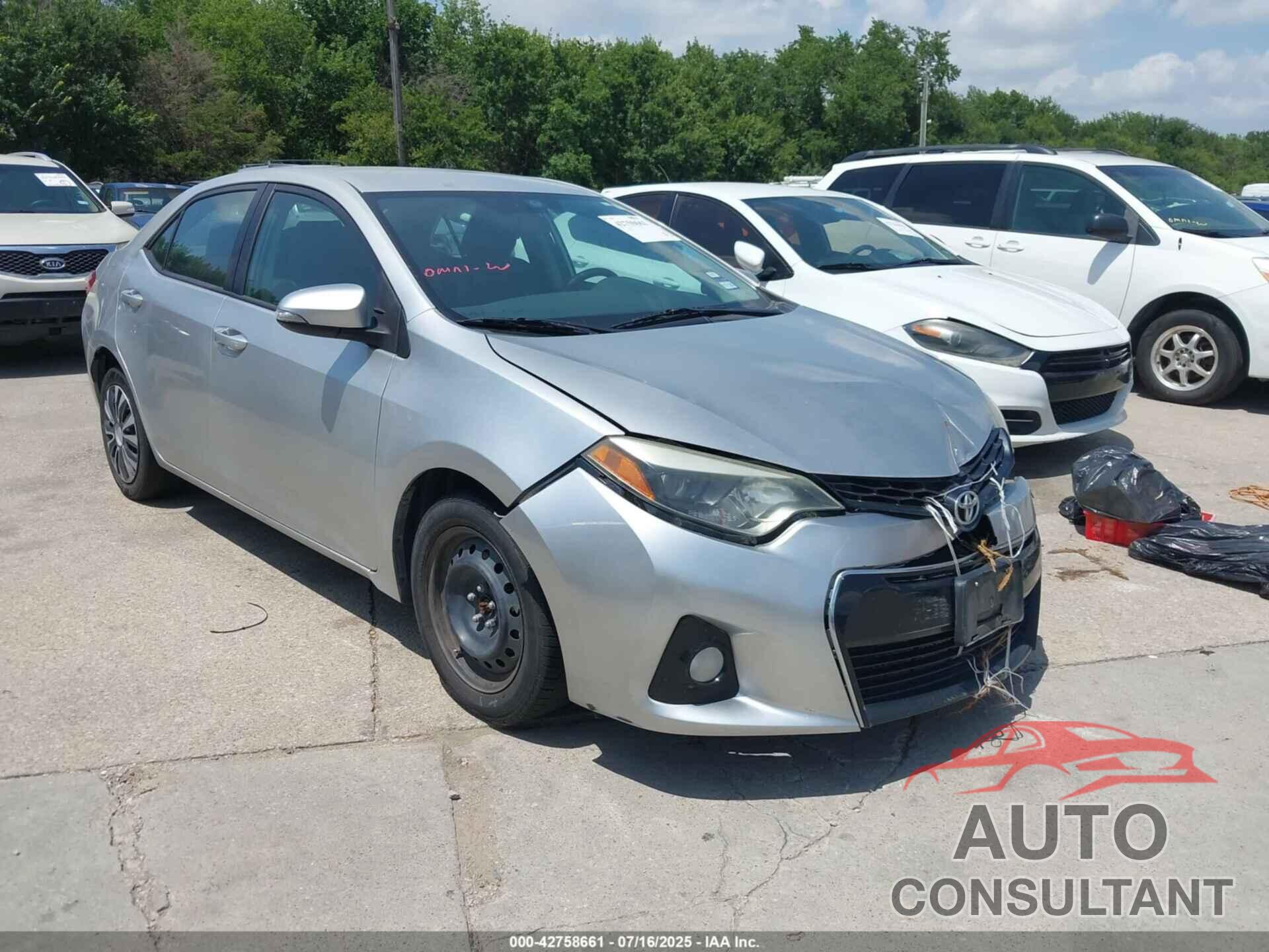 TOYOTA COROLLA 2014 - 5YFBURHE8EP110938