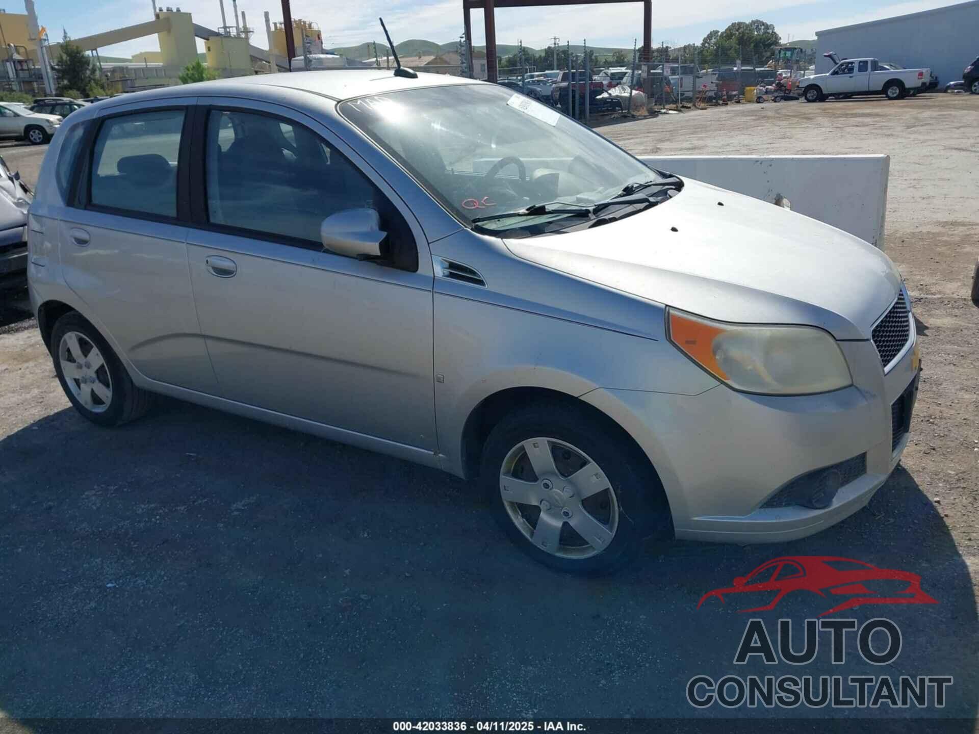 CHEVROLET AVEO 2009 - KL1TD66E89B338827