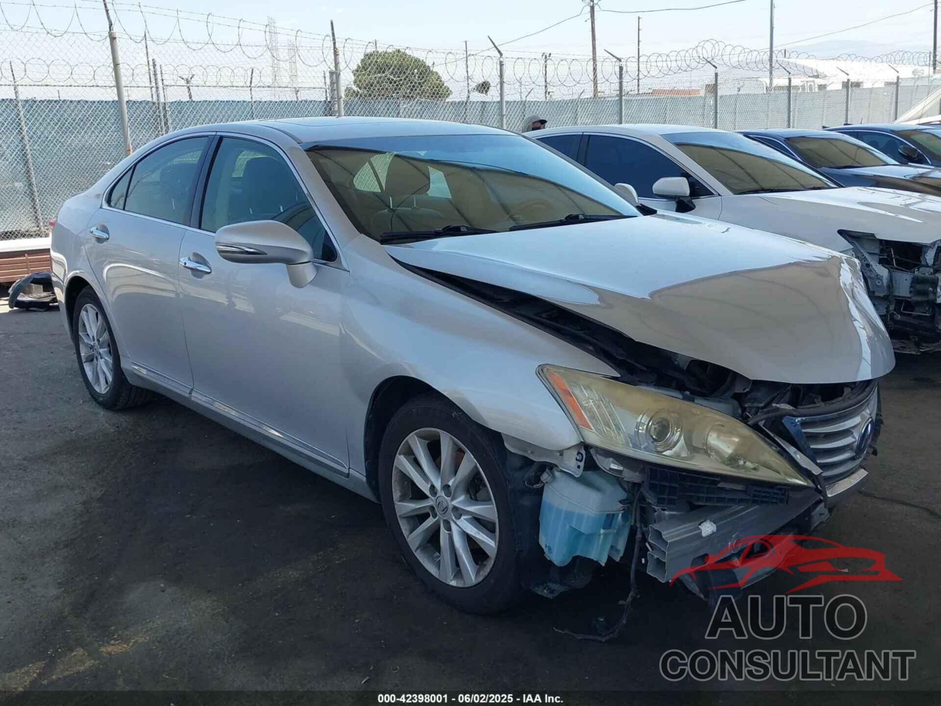 LEXUS ES 350 2012 - JTHBK1EGXC2495247