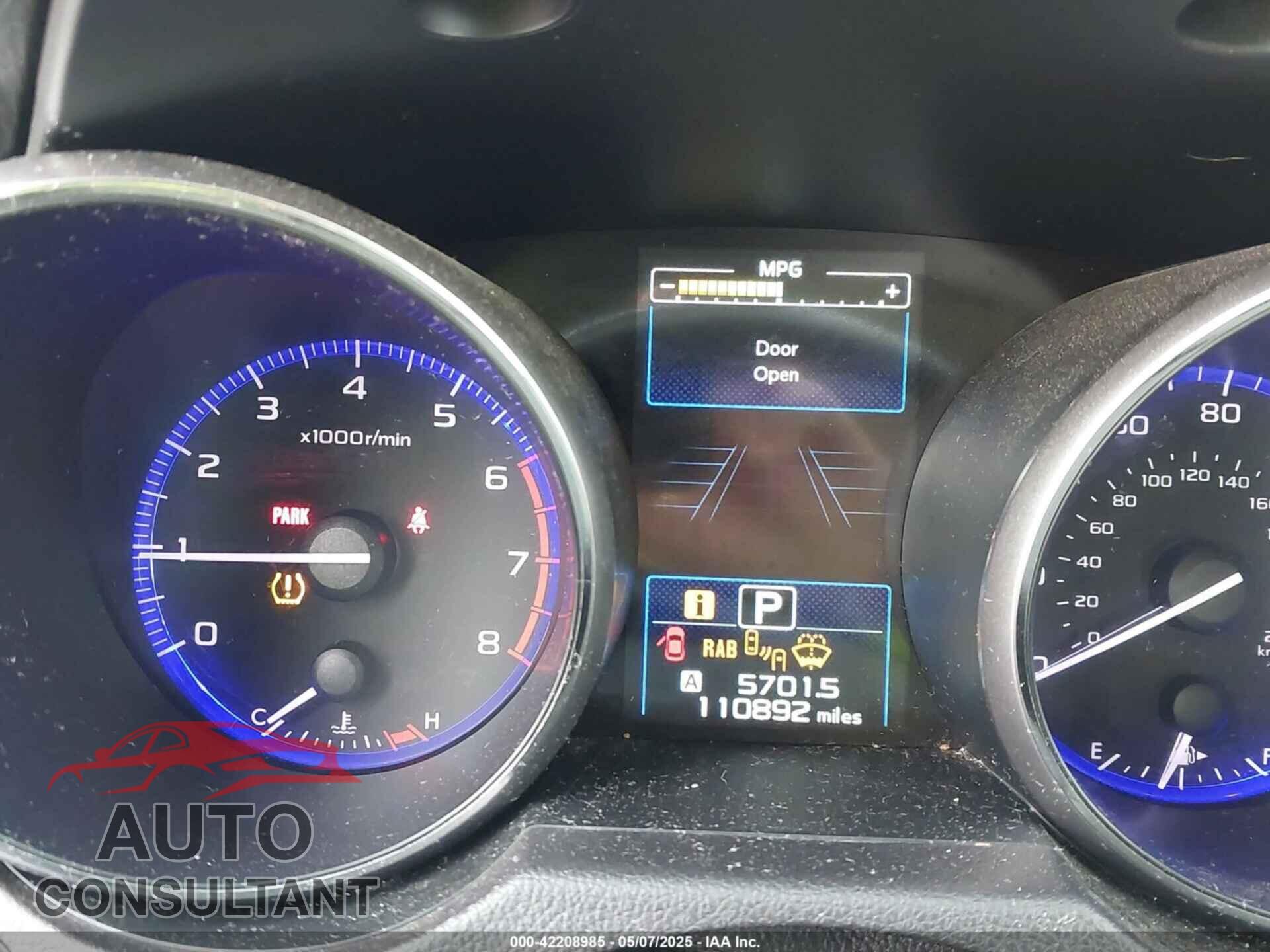 SUBARU OUTBACK 2017 - 4S4BSANC2H3398877