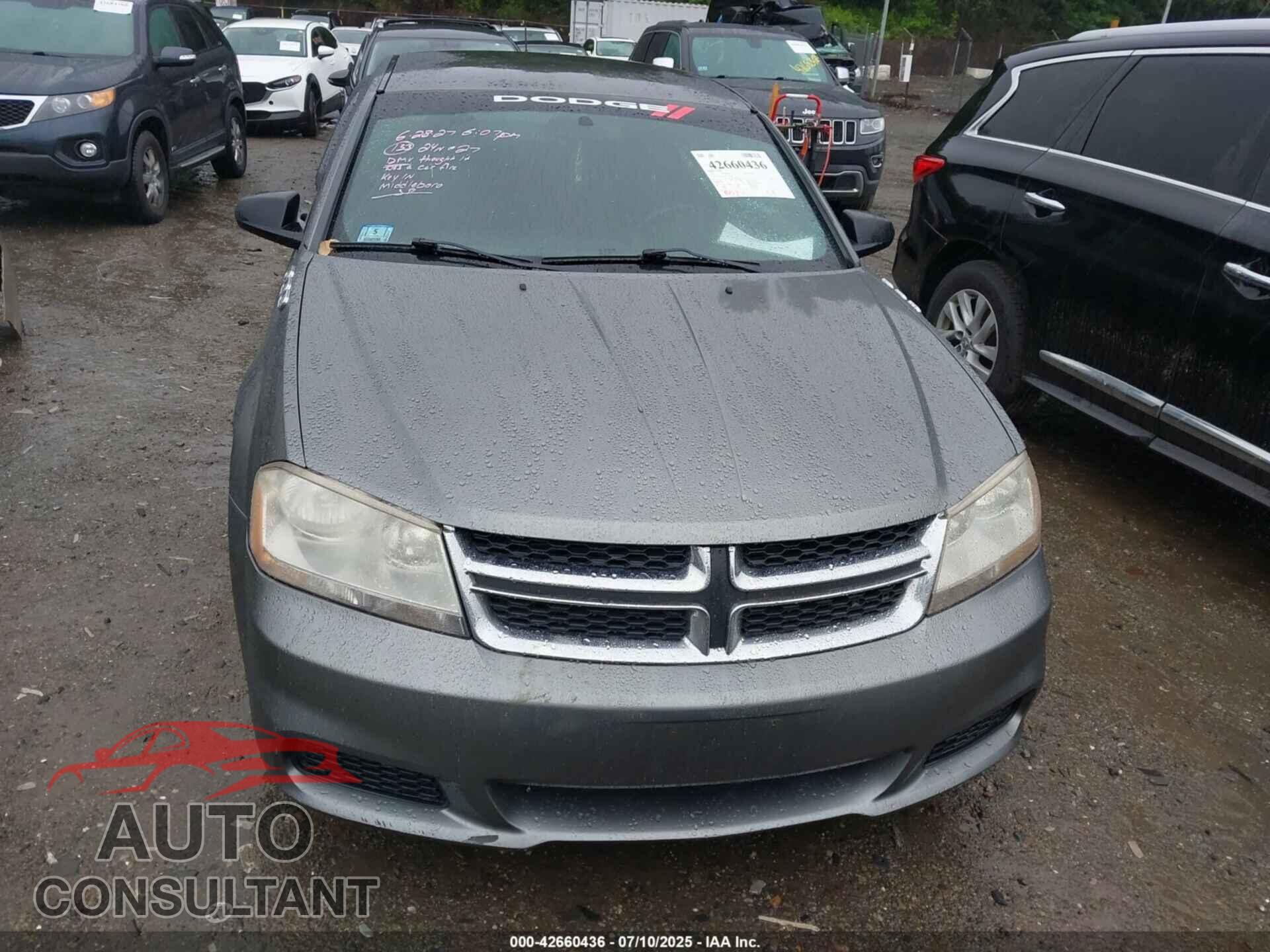 DODGE AVENGER 2012 - 1C3CDZAB2CN193348