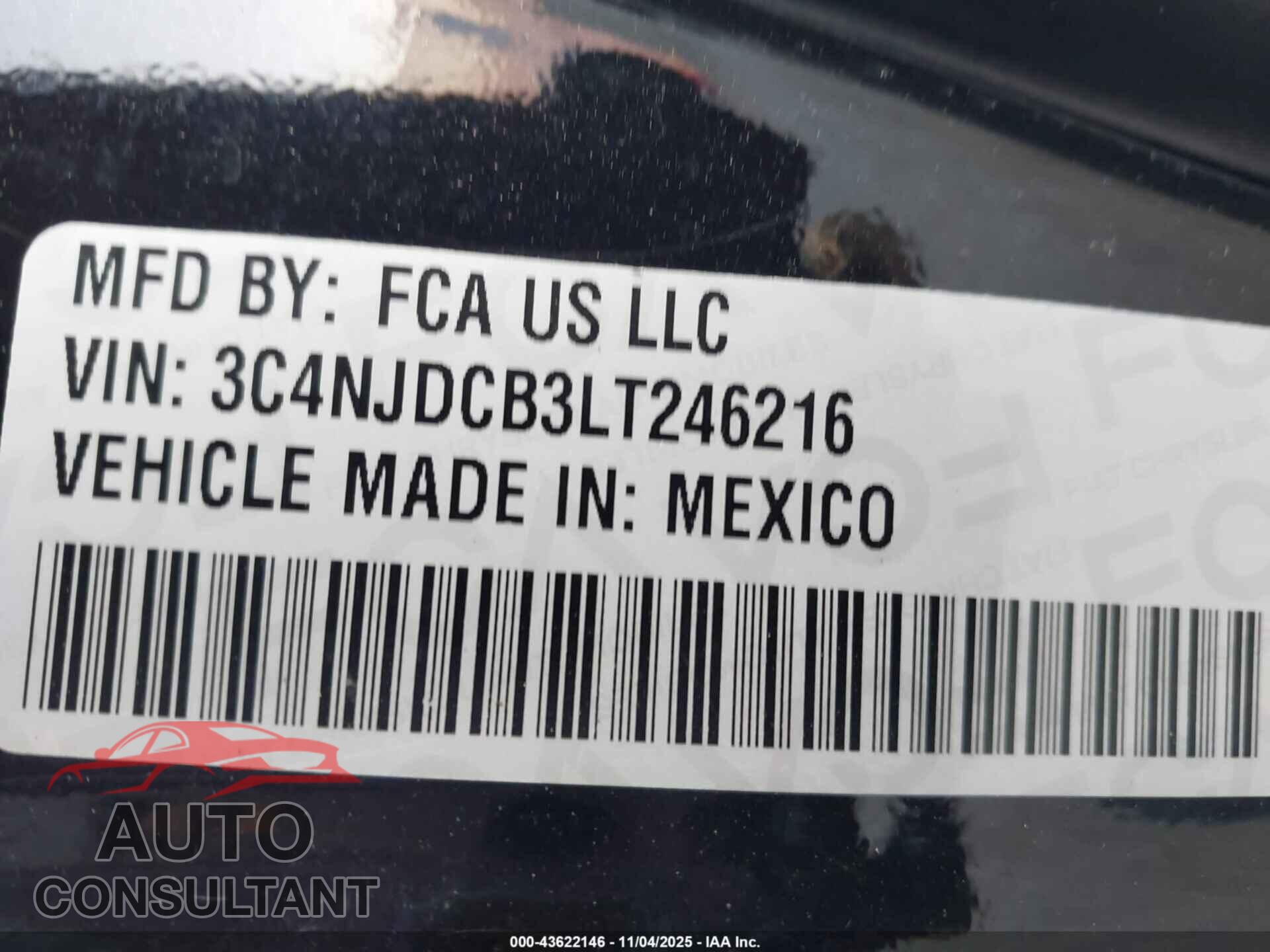 JEEP COMPASS 2020 - 3C4NJDCB3LT246216