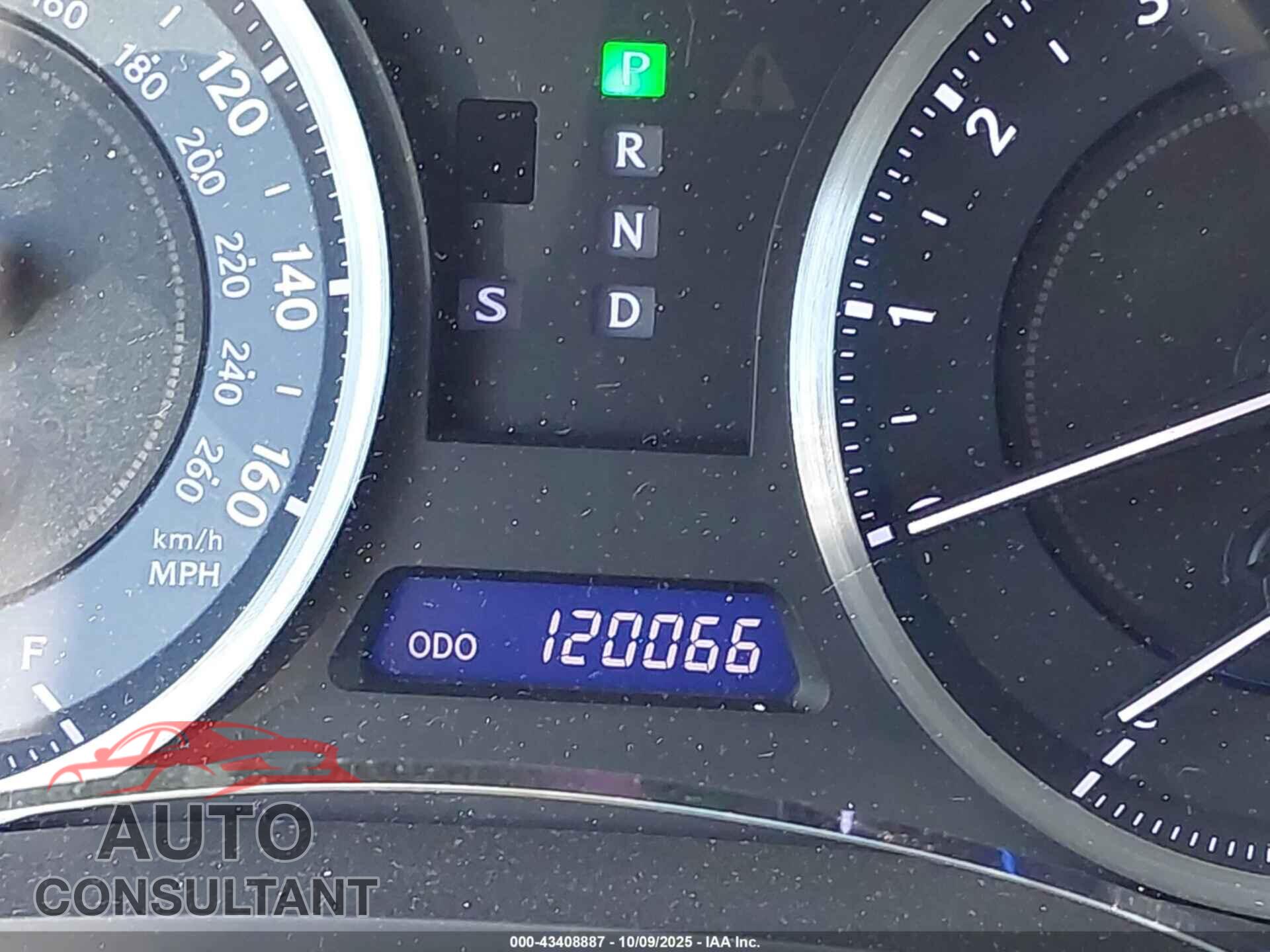 LEXUS IS 250 2012 - JTHBF5C27C5174655