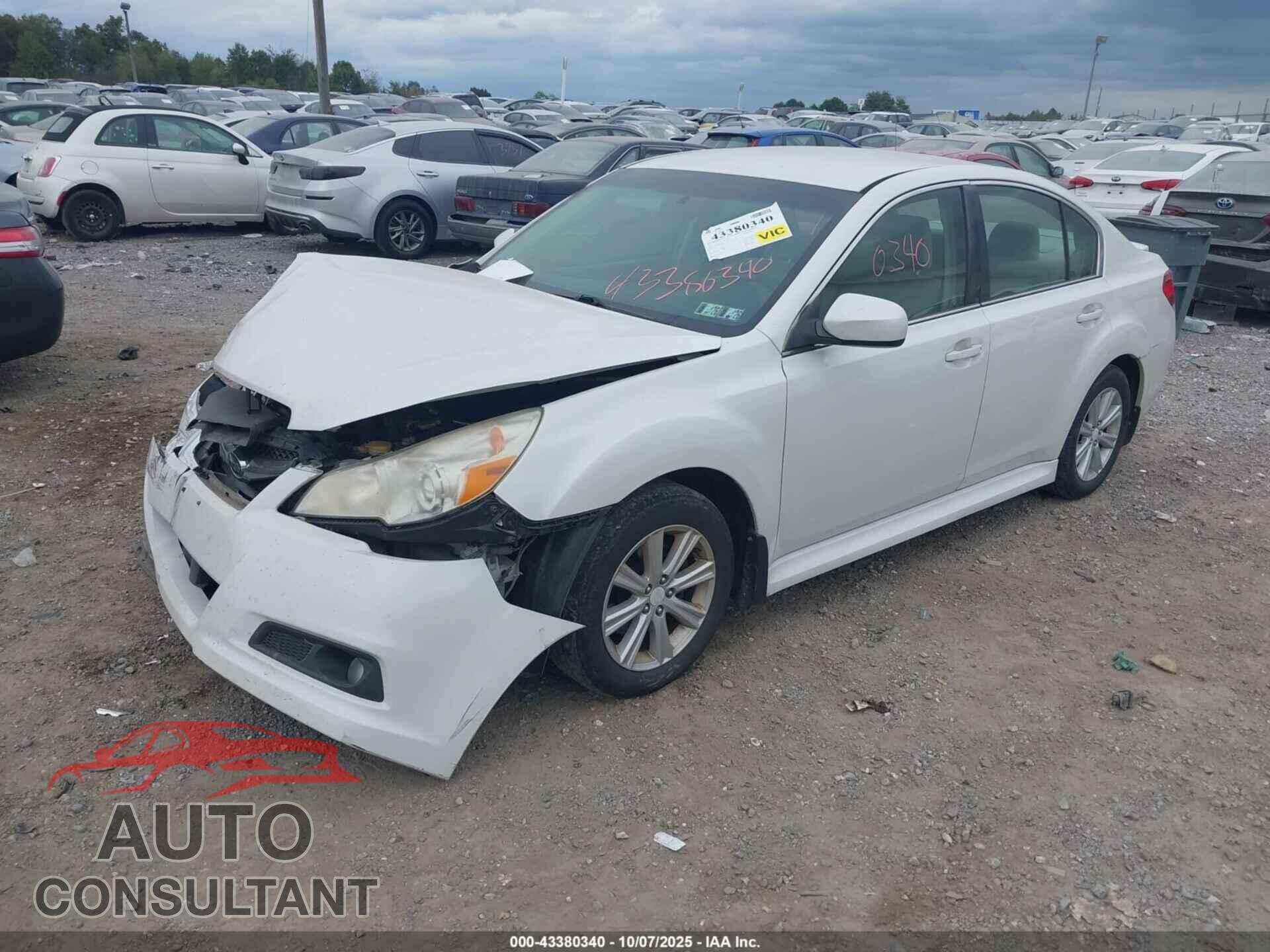 SUBARU LEGACY 2012 - 4S3BMAA62C1012624