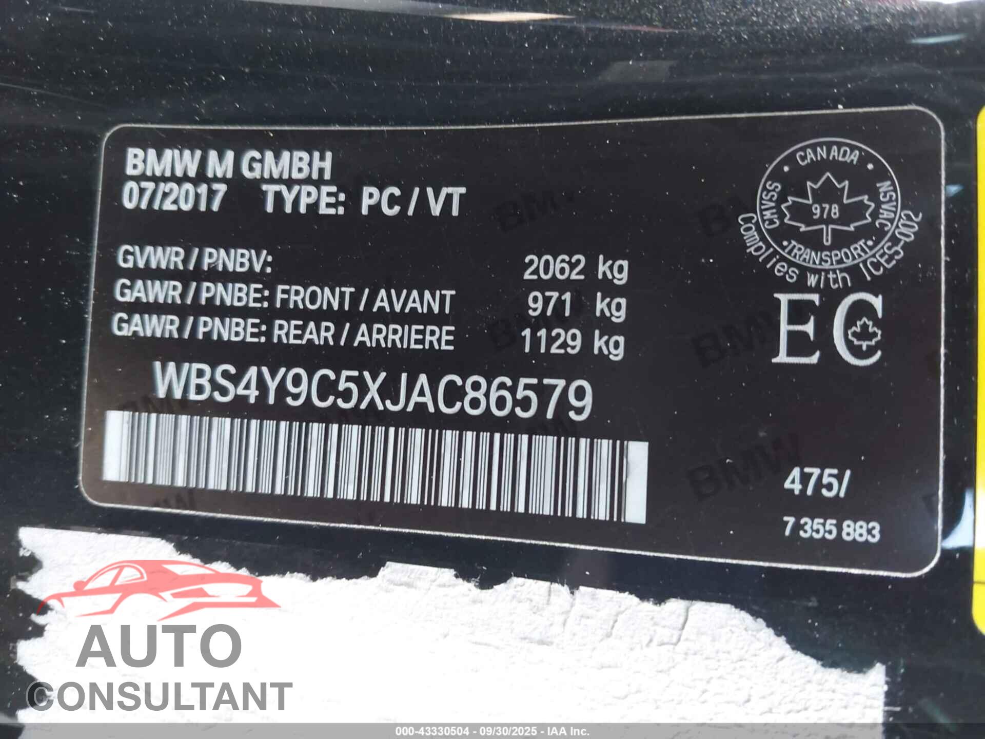 BMW M4 2018 - WBS4Y9C5XJAC86579