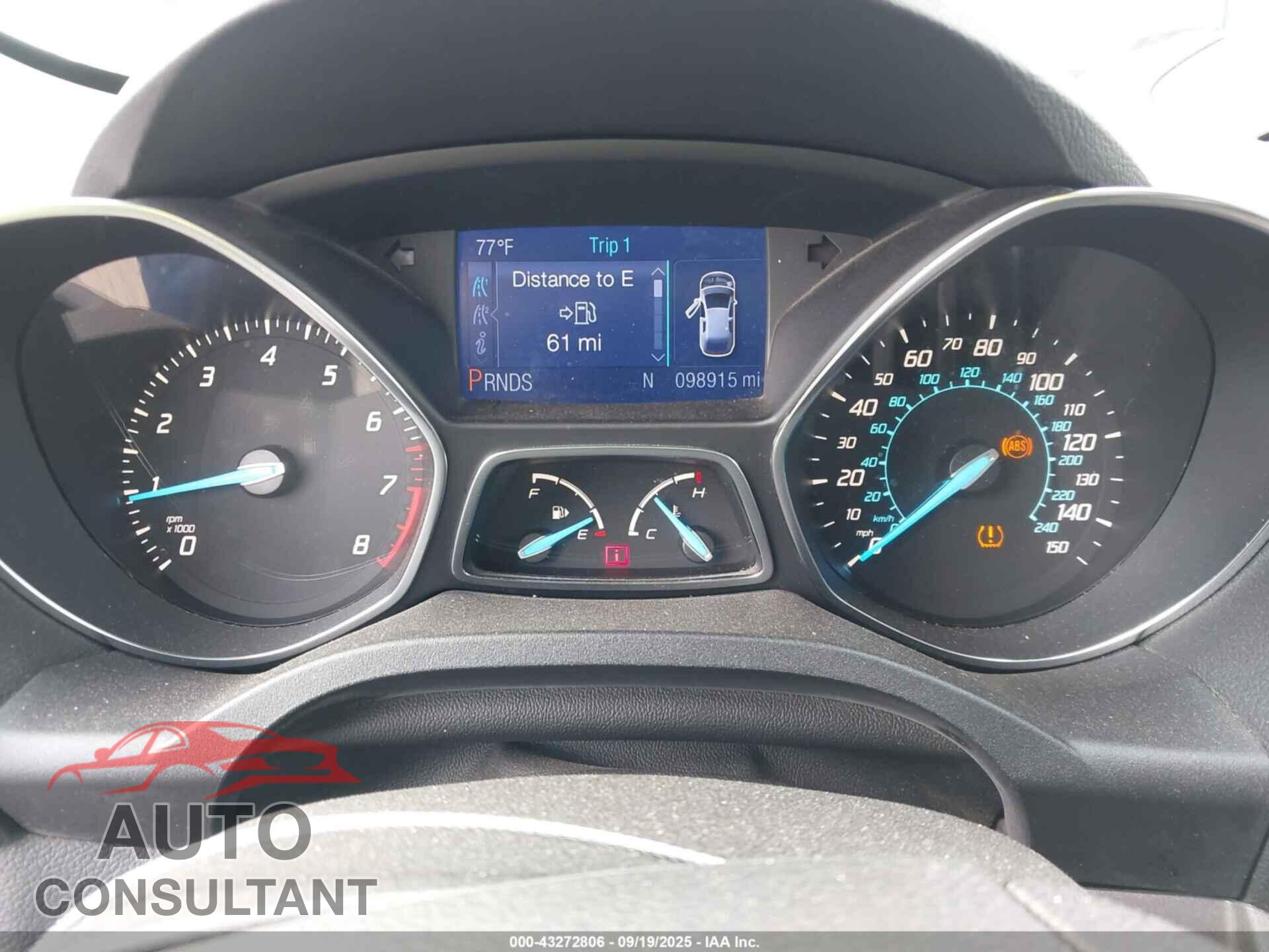 FORD ESCAPE 2013 - 1FMCU9G95DUC02501
