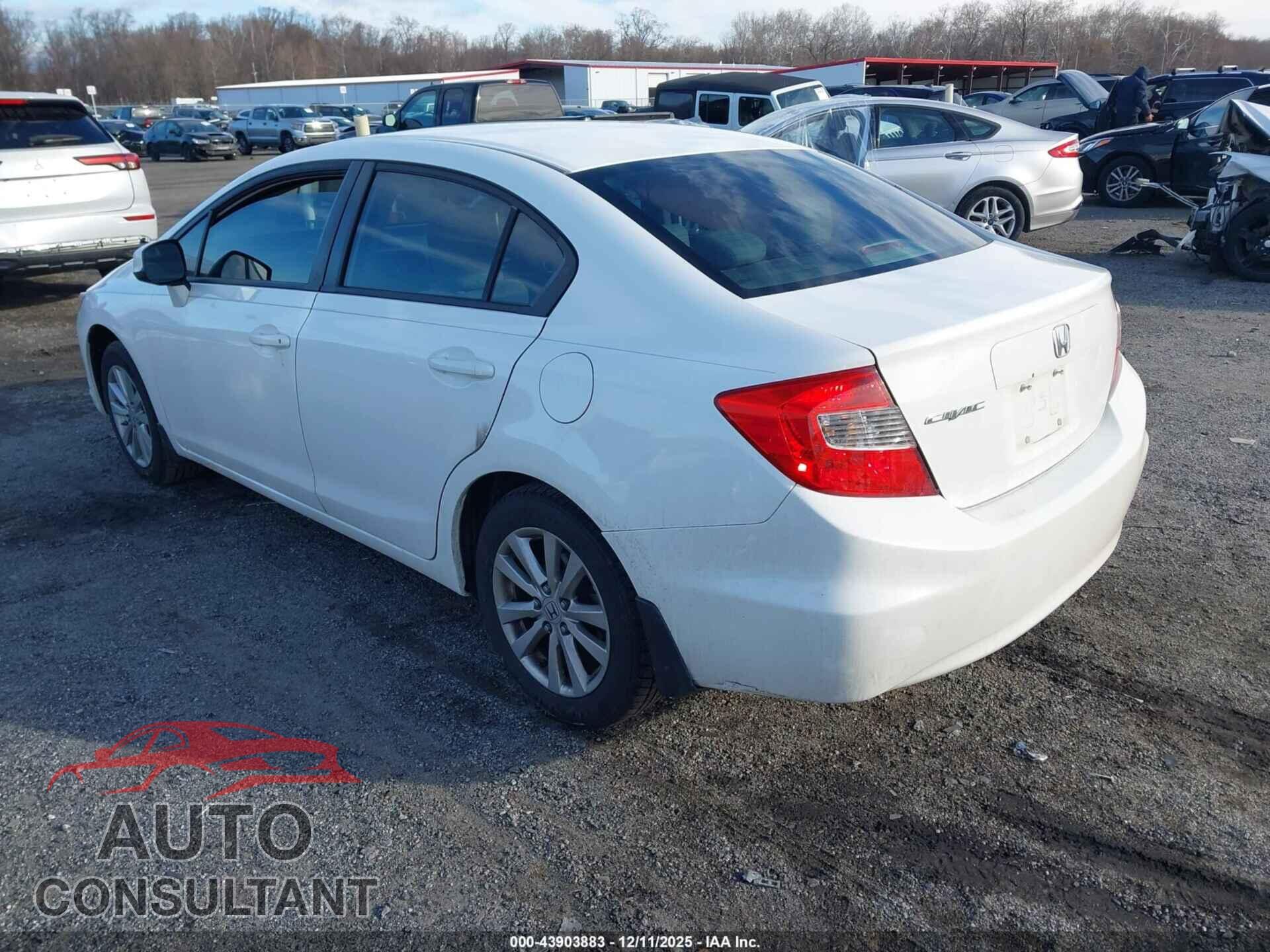 HONDA CIVIC 2012 - 19XFB2F89CE366631