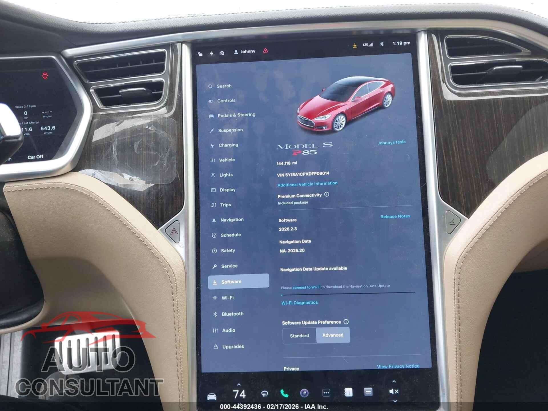 TESLA MODEL S 2013 - 5YJSA1CPXDFP09014