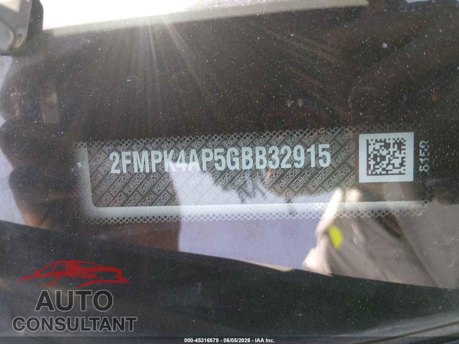 FORD EDGE 2016 - 2FMPK4AP5GBB32915