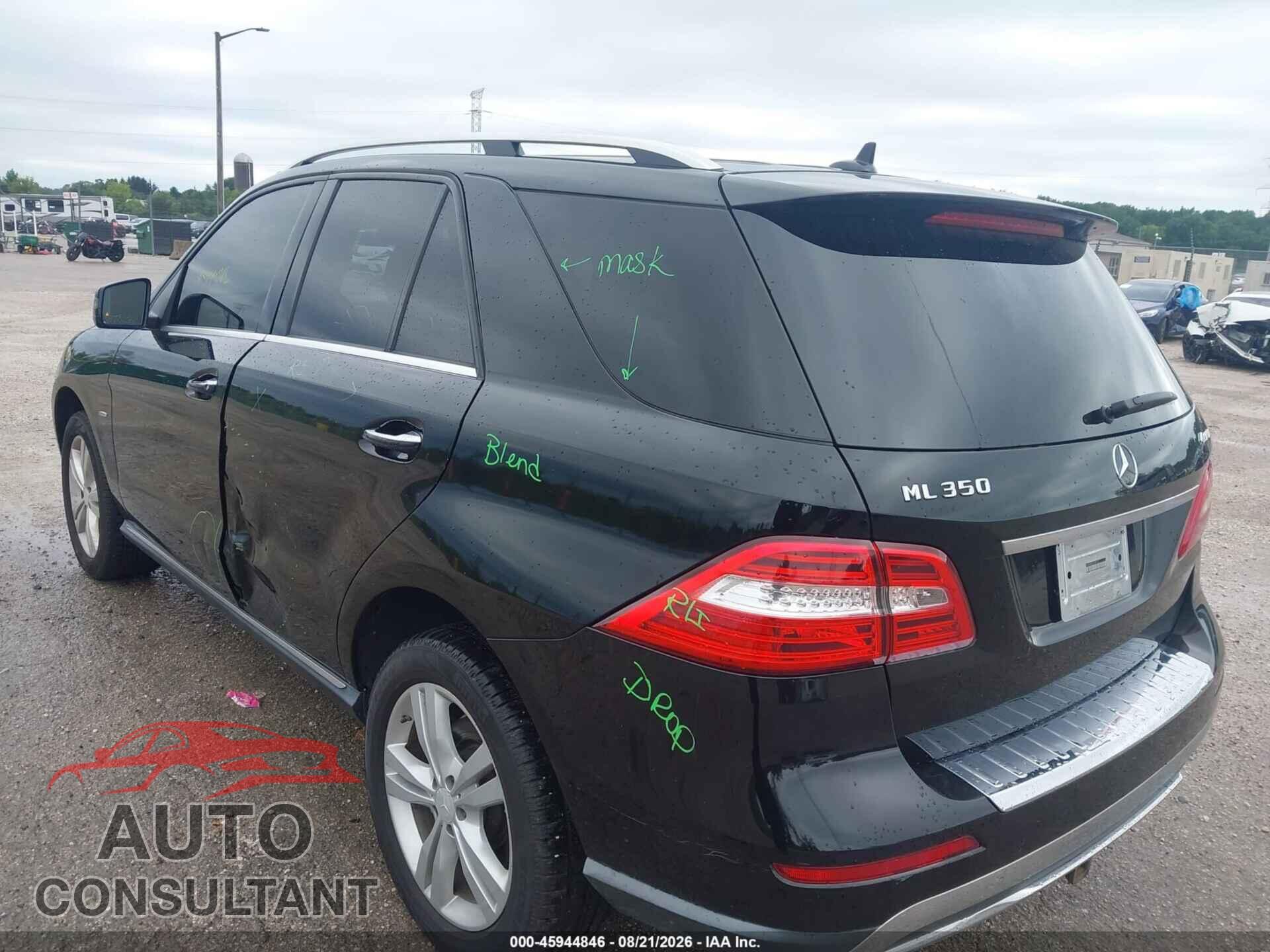 MERCEDES-BENZ ML 350 2012 - 4JGDA5HB0CA061957