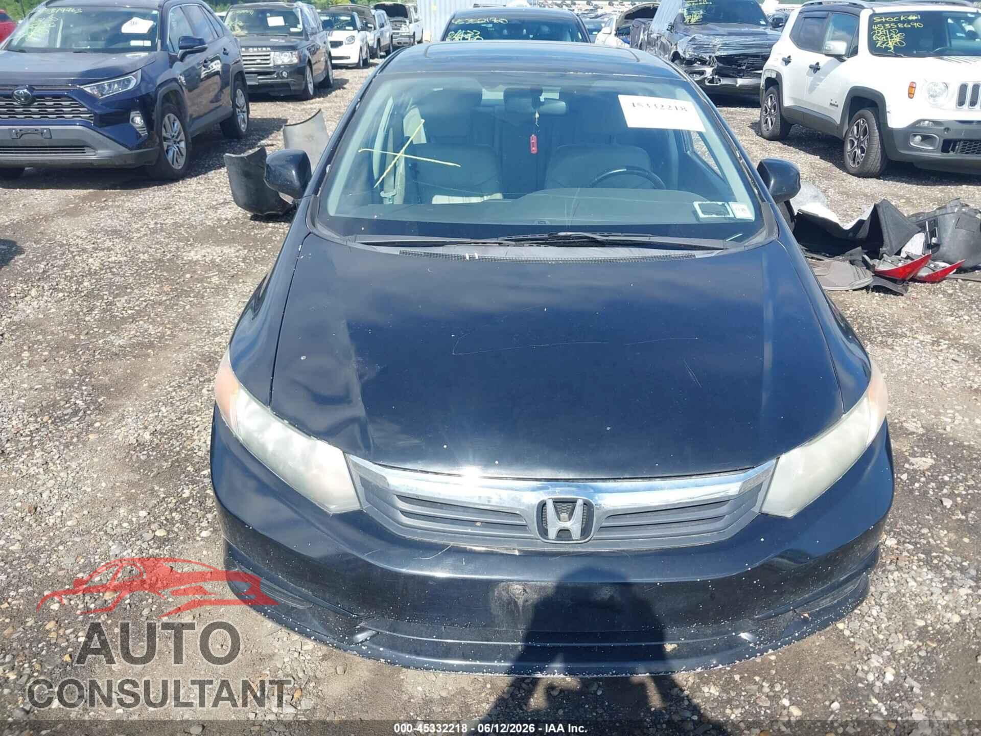 HONDA CIVIC 2012 - 19XFB2F9XCE301277