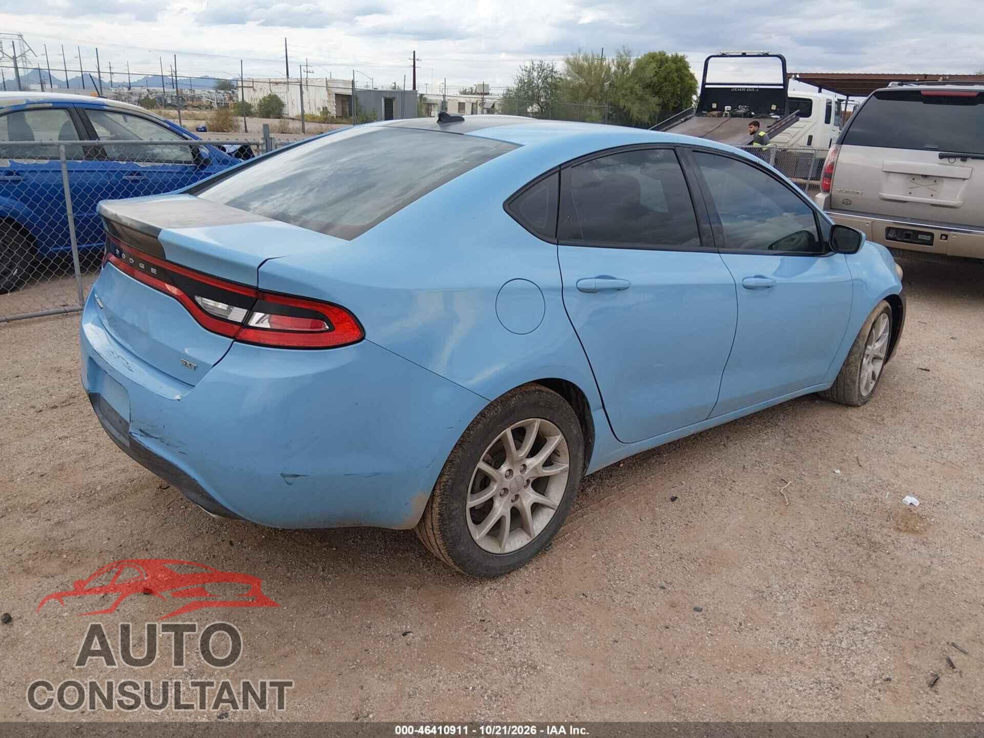 DODGE DART 2013 - 1C3CDFBA9DD296617
