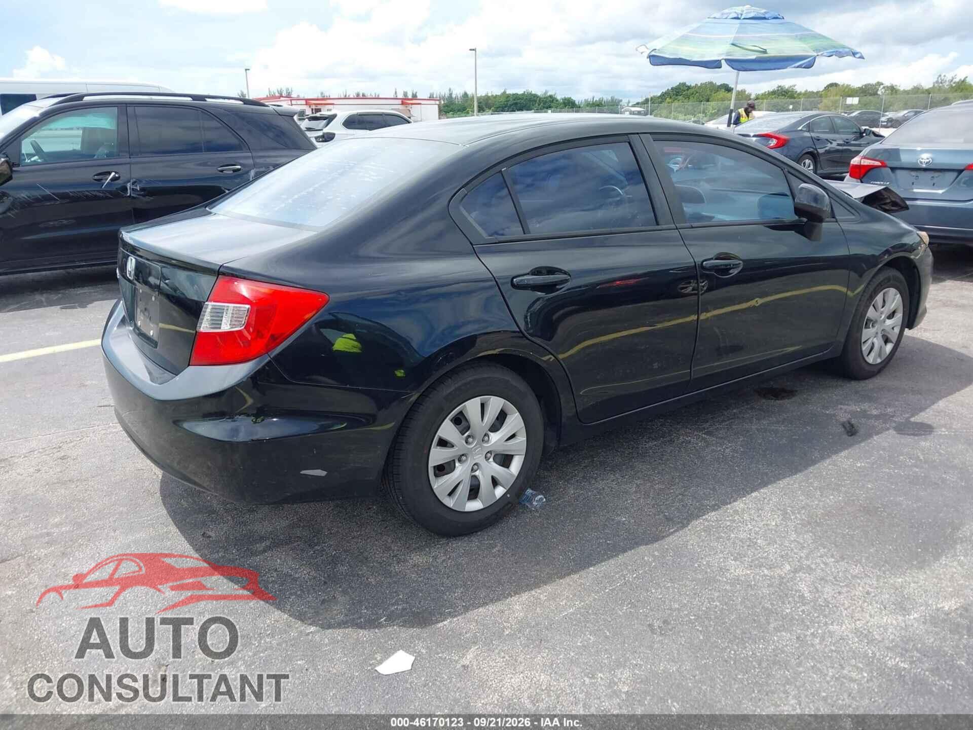 HONDA CIVIC 2012 - 19XFB2F52CE005683