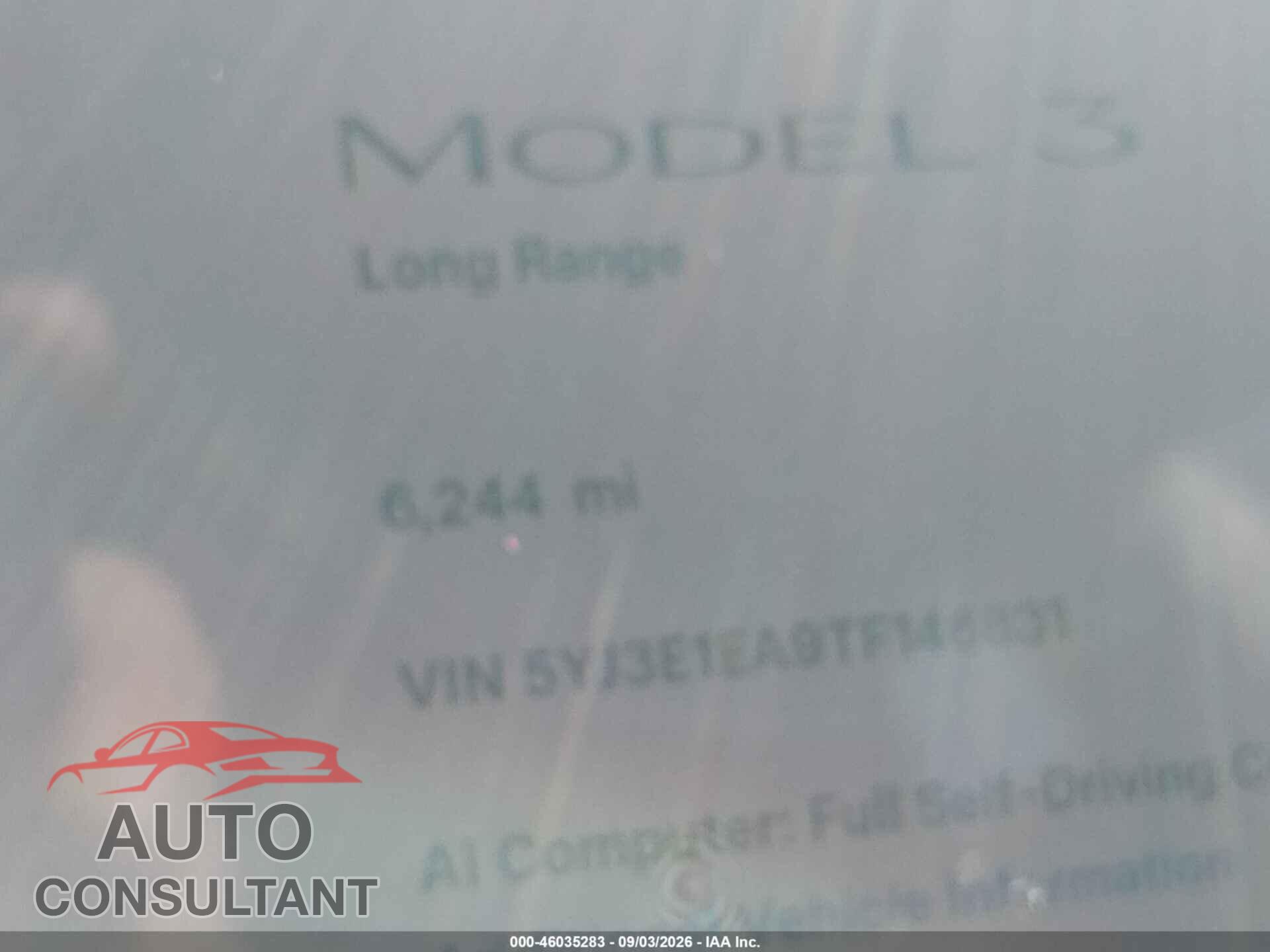 TESLA MODEL 3 2026 - 5YJ3E1EA9TF146831