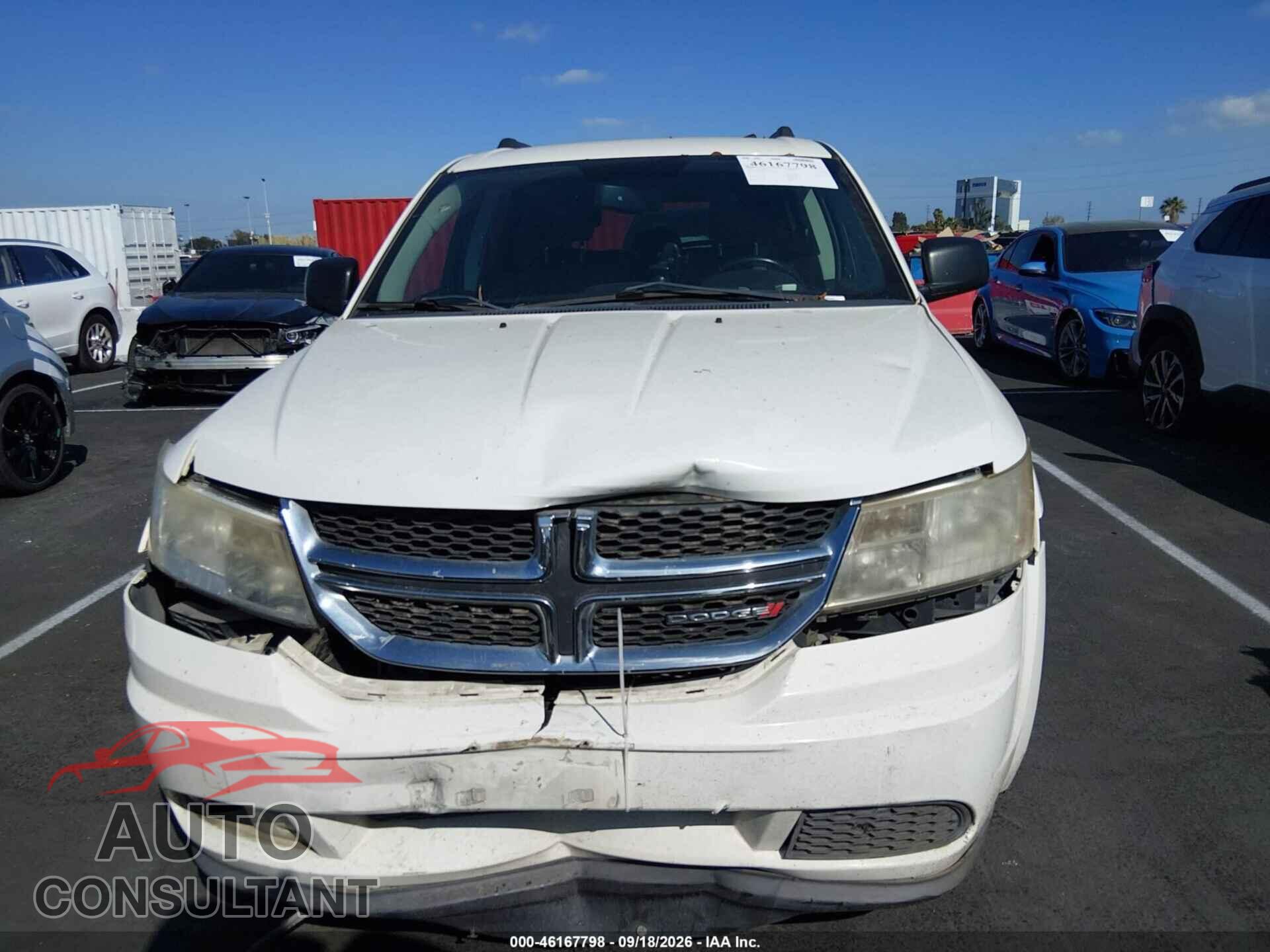 DODGE JOURNEY 2012 - 3C4PDCAB7CT311078