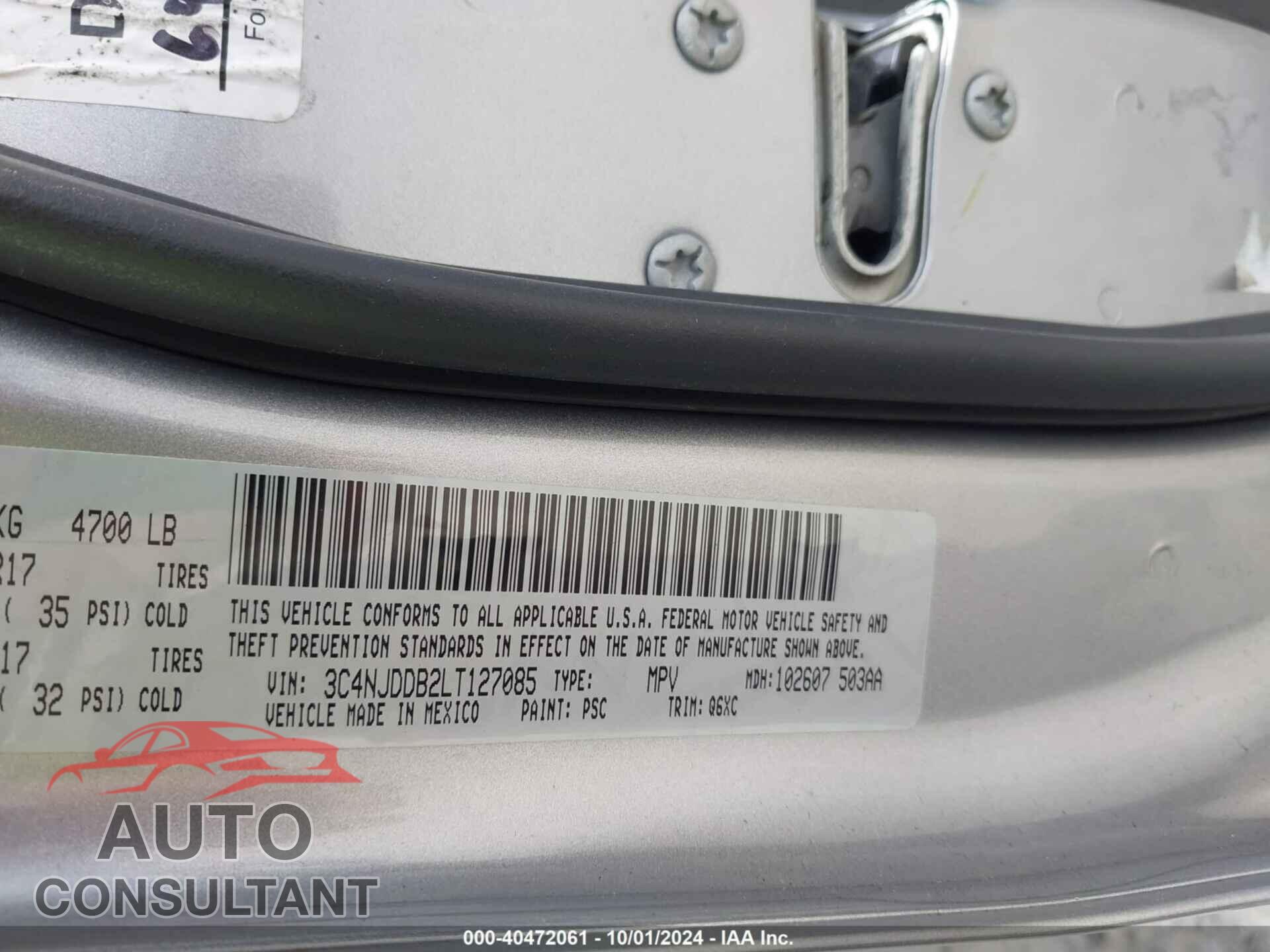 JEEP COMPASS 2020 - 3C4NJDDB2LT127085