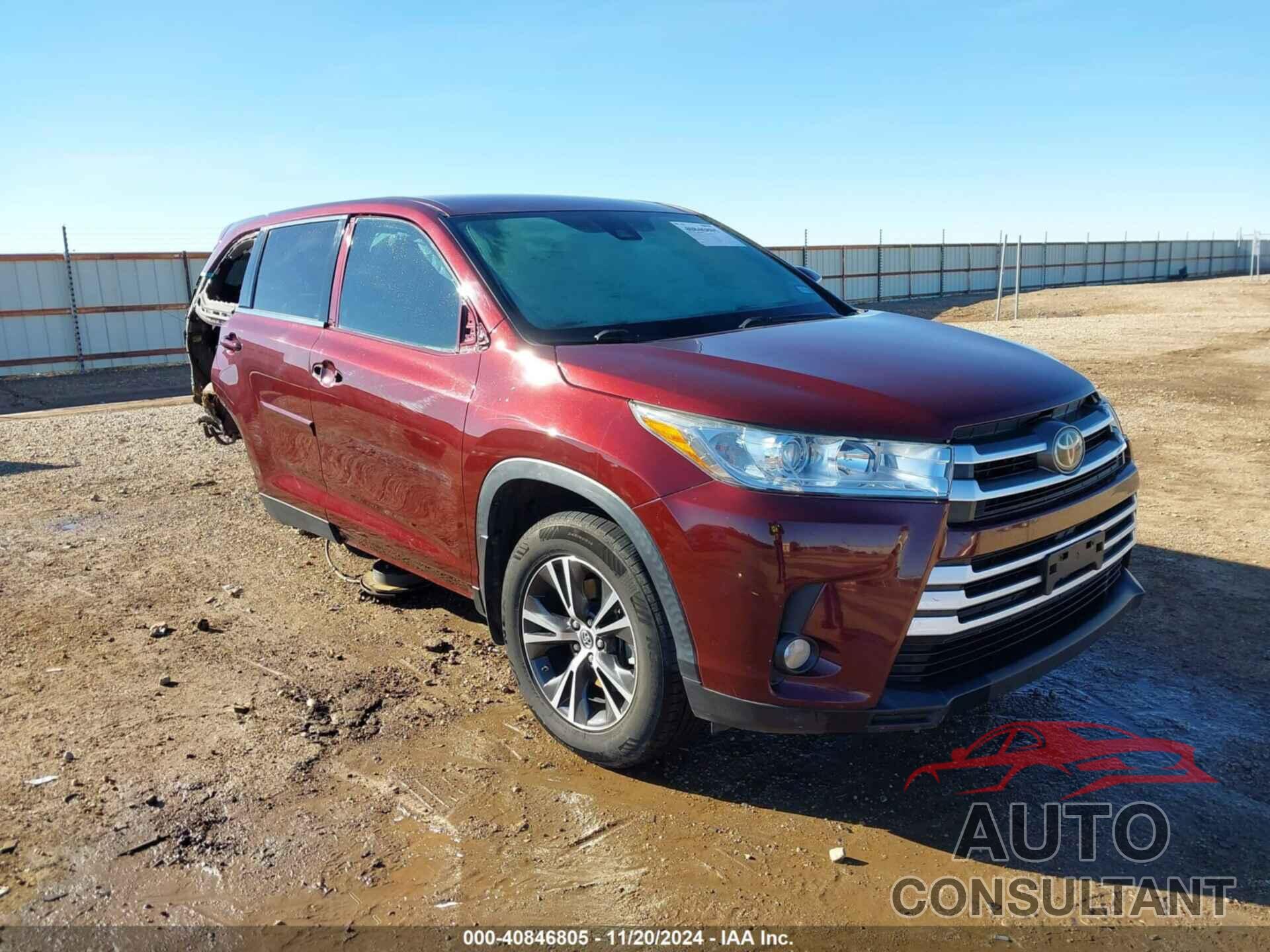 TOYOTA HIGHLANDER 2019 - 5TDZZRFH9KS342786