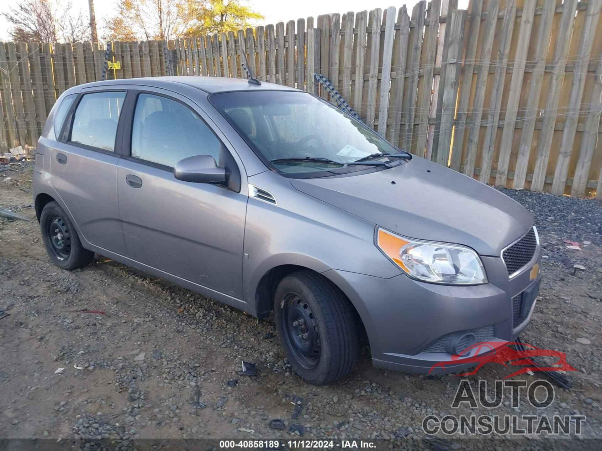 CHEVROLET AVEO 2009 - KL1TD66E89B344661