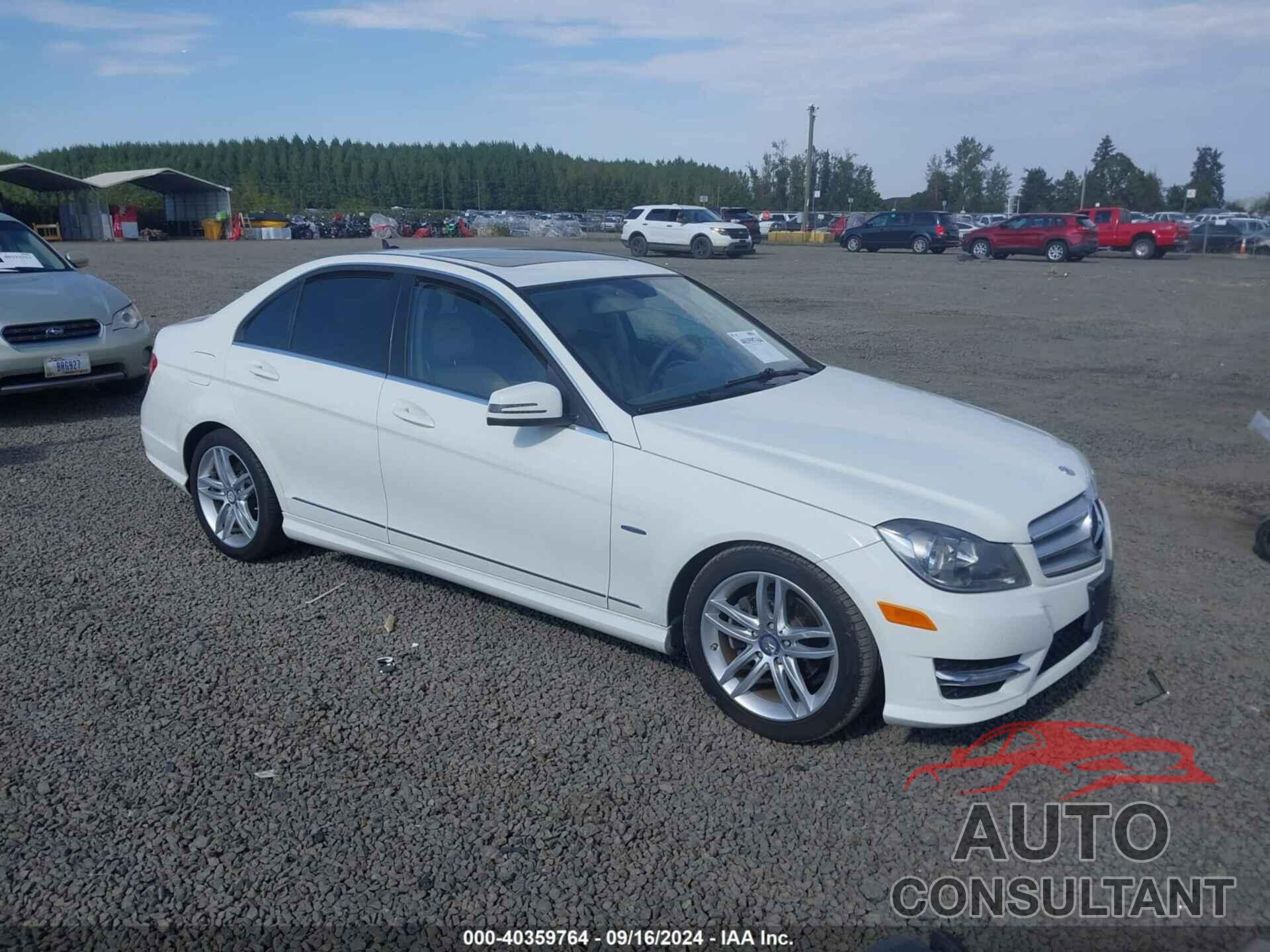 MERCEDES-BENZ C 250 2012 - WDDGF4HBXCR194553
