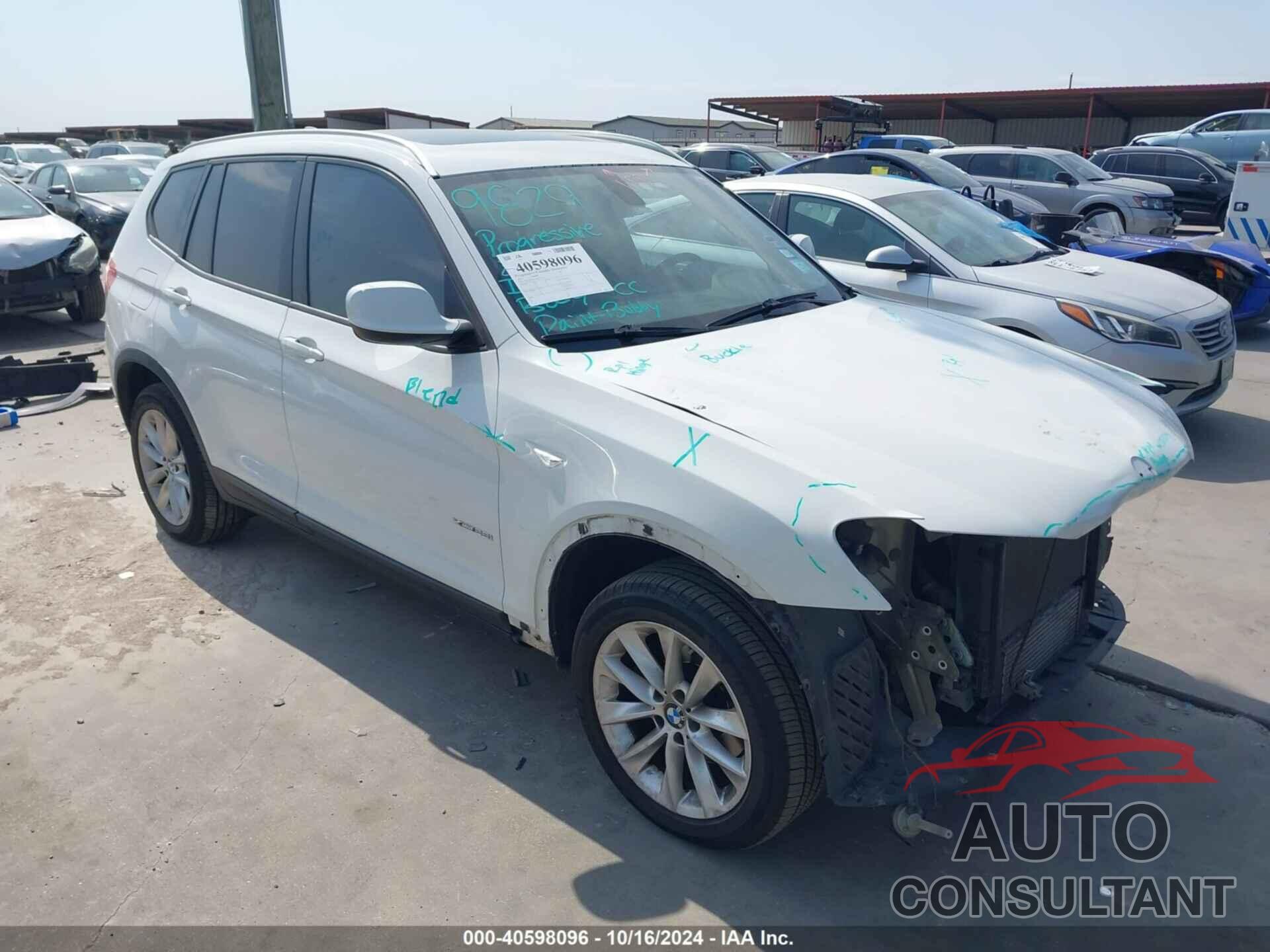 BMW X3 2013 - 5UXWX9C50D0A12075