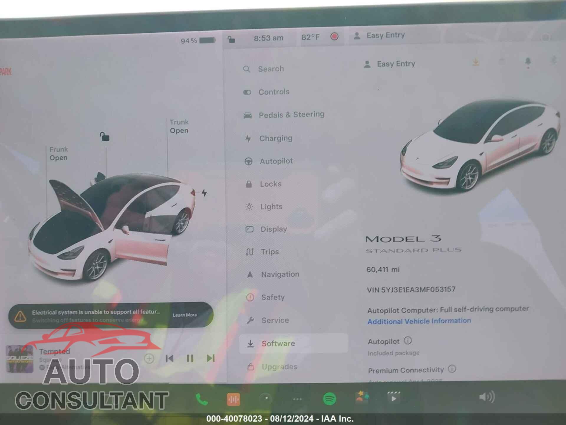 TESLA MODEL 3 2021 - 5YJ3E1EA3MF053157