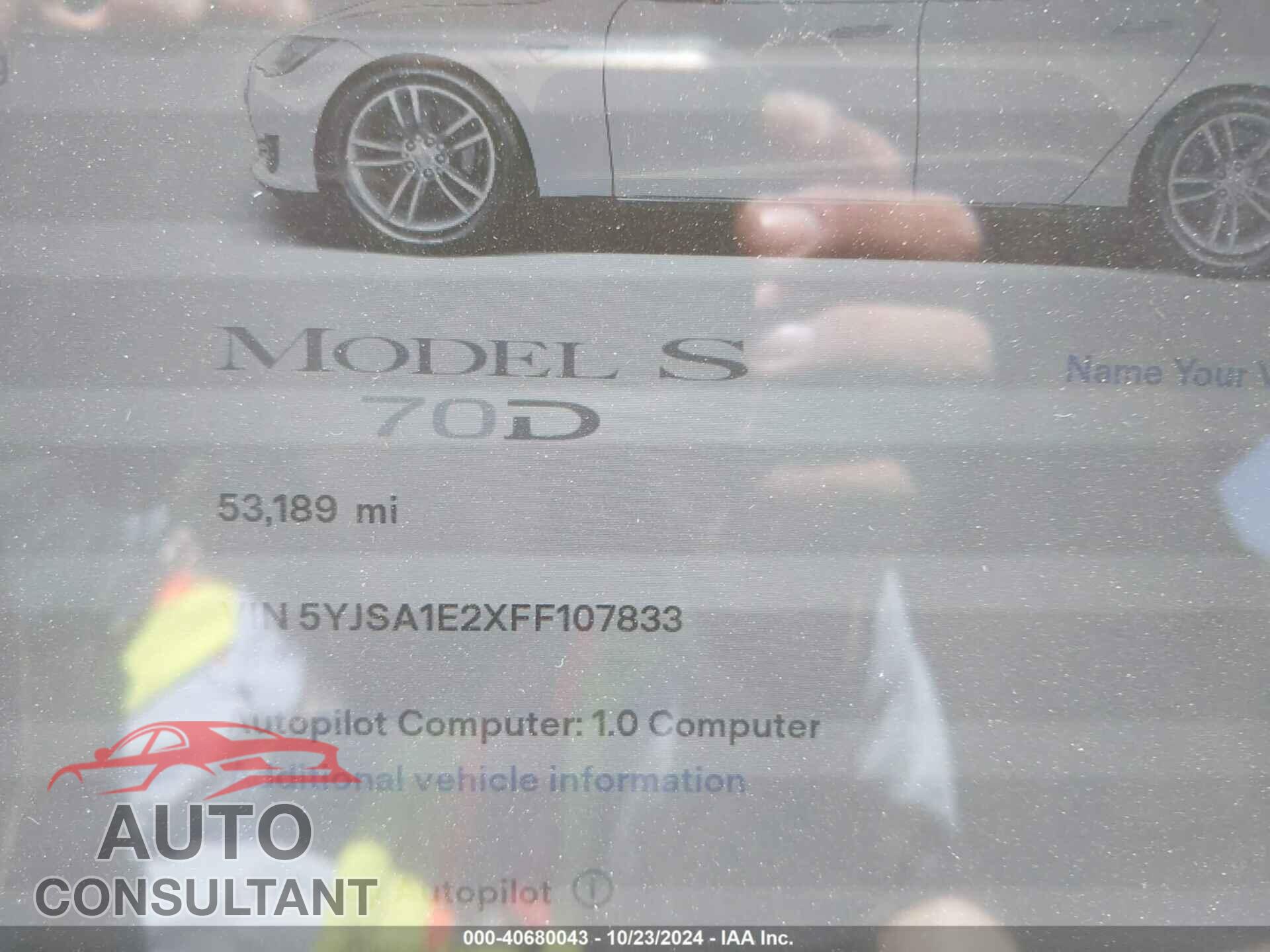 TESLA MODEL S 2015 - 5YJSA1E2XFF107833