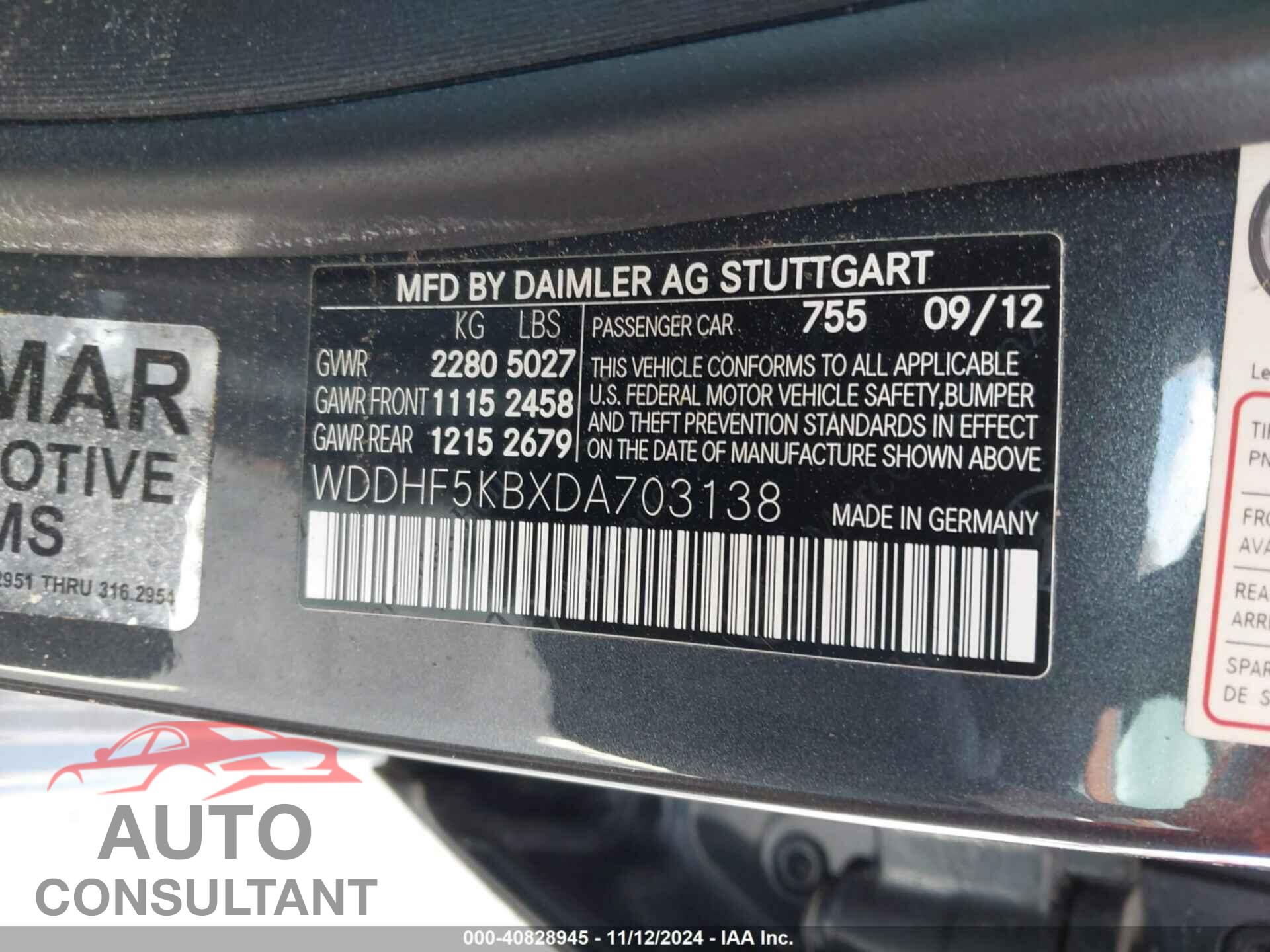 MERCEDES-BENZ E 350 2013 - WDDHF5KBXDA703138
