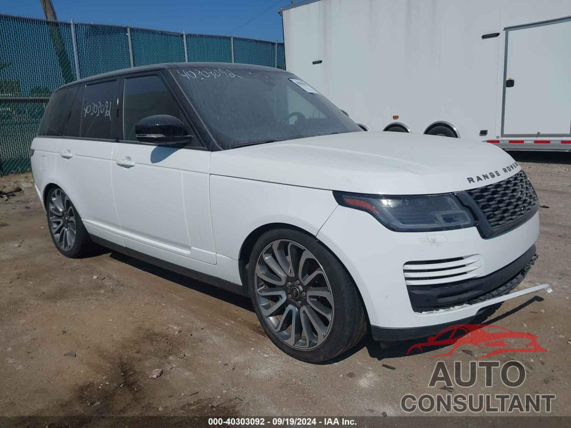 LAND ROVER RANGE ROVER 2019 - SALGR2RV7KA532527