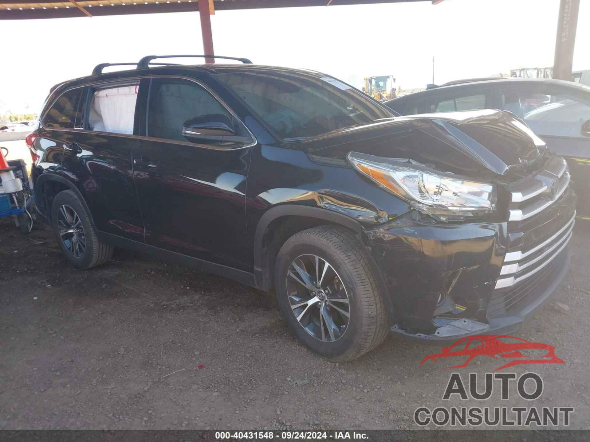 TOYOTA HIGHLANDER 2019 - 5TDZZRFH9KS318620