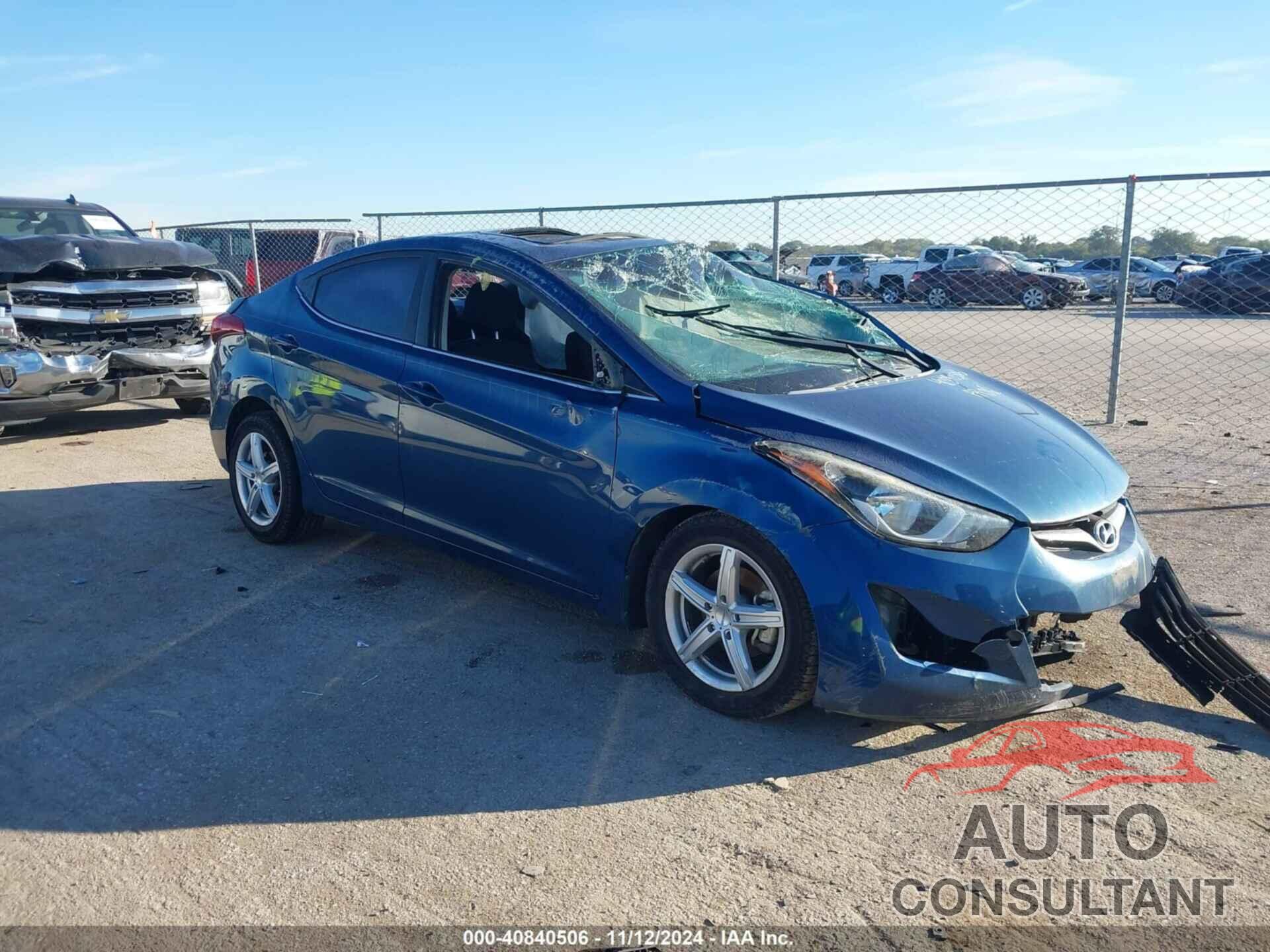 HYUNDAI ELANTRA 2016 - KMHDH4AE8GU564487