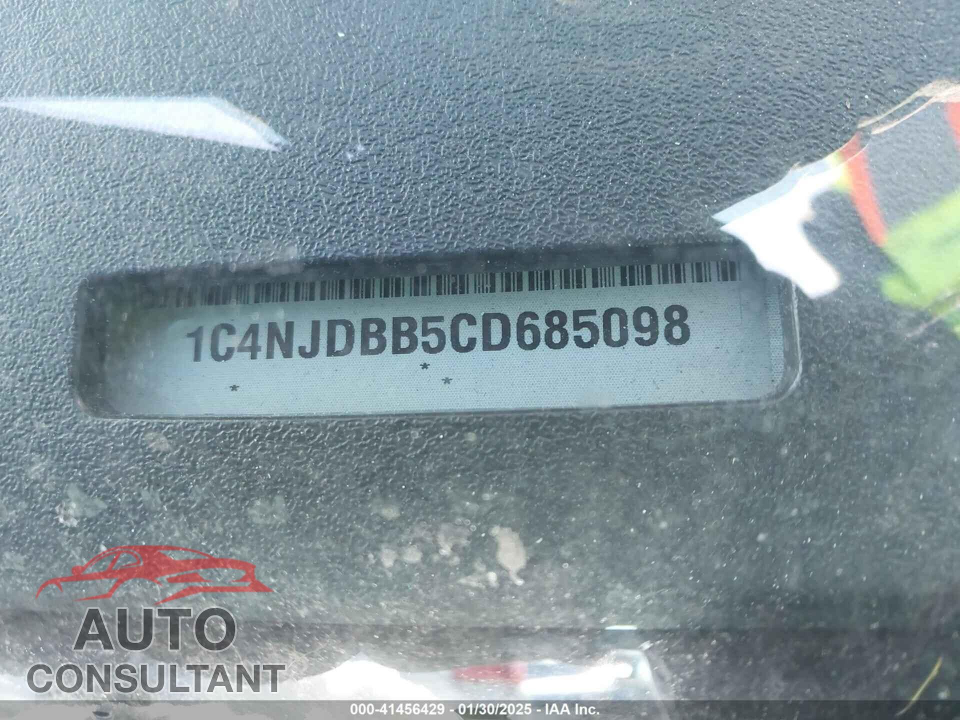 JEEP COMPASS 2012 - 1C4NJDBB5CD685098