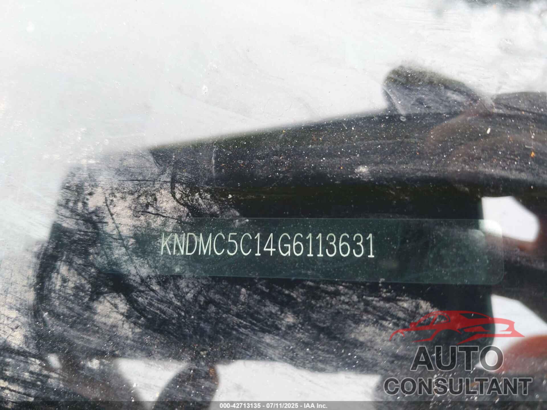 KIA SEDONA 2016 - KNDMC5C14G6113631