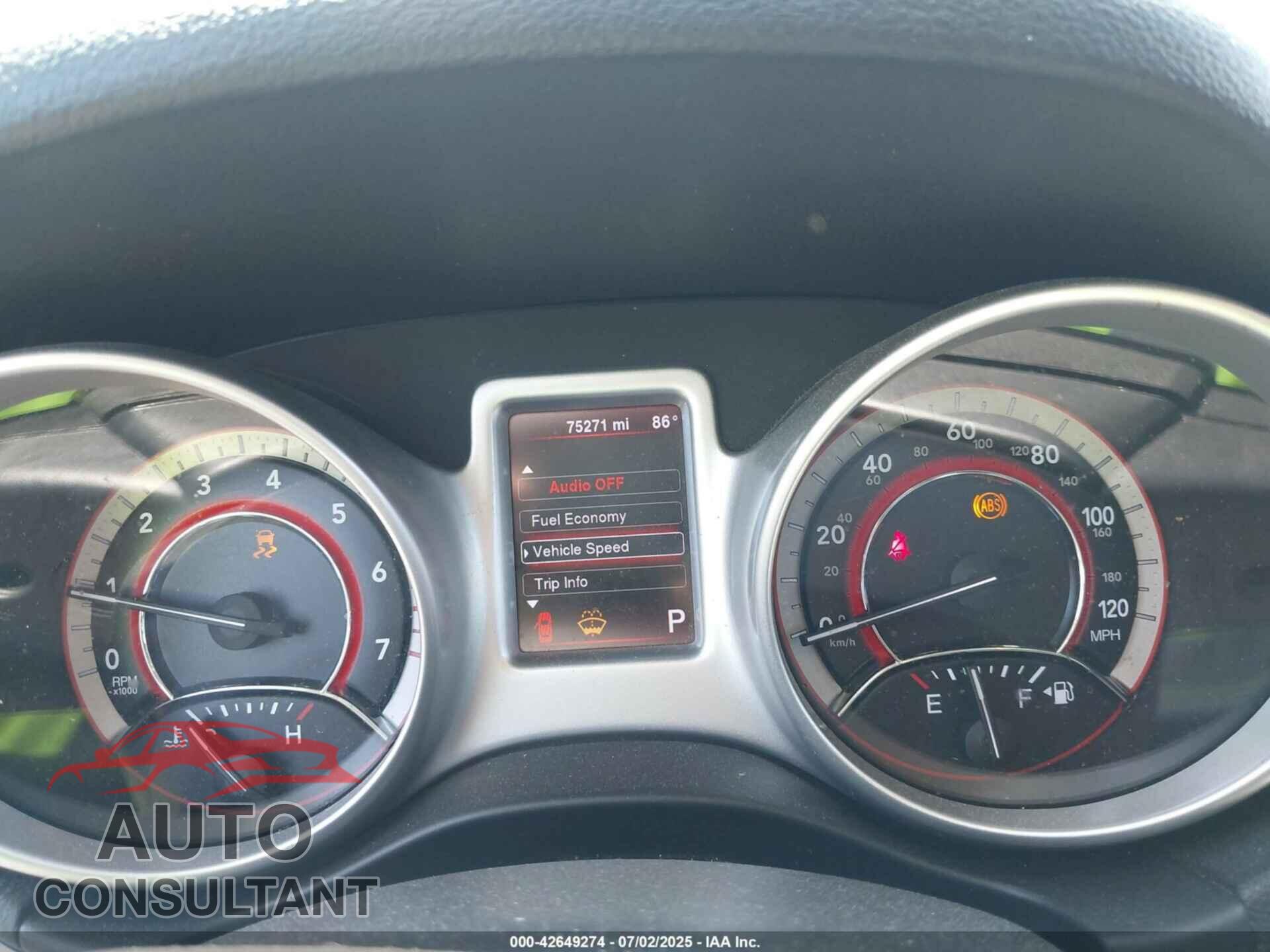 DODGE JOURNEY 2013 - 3C4PDCAB4DT509389