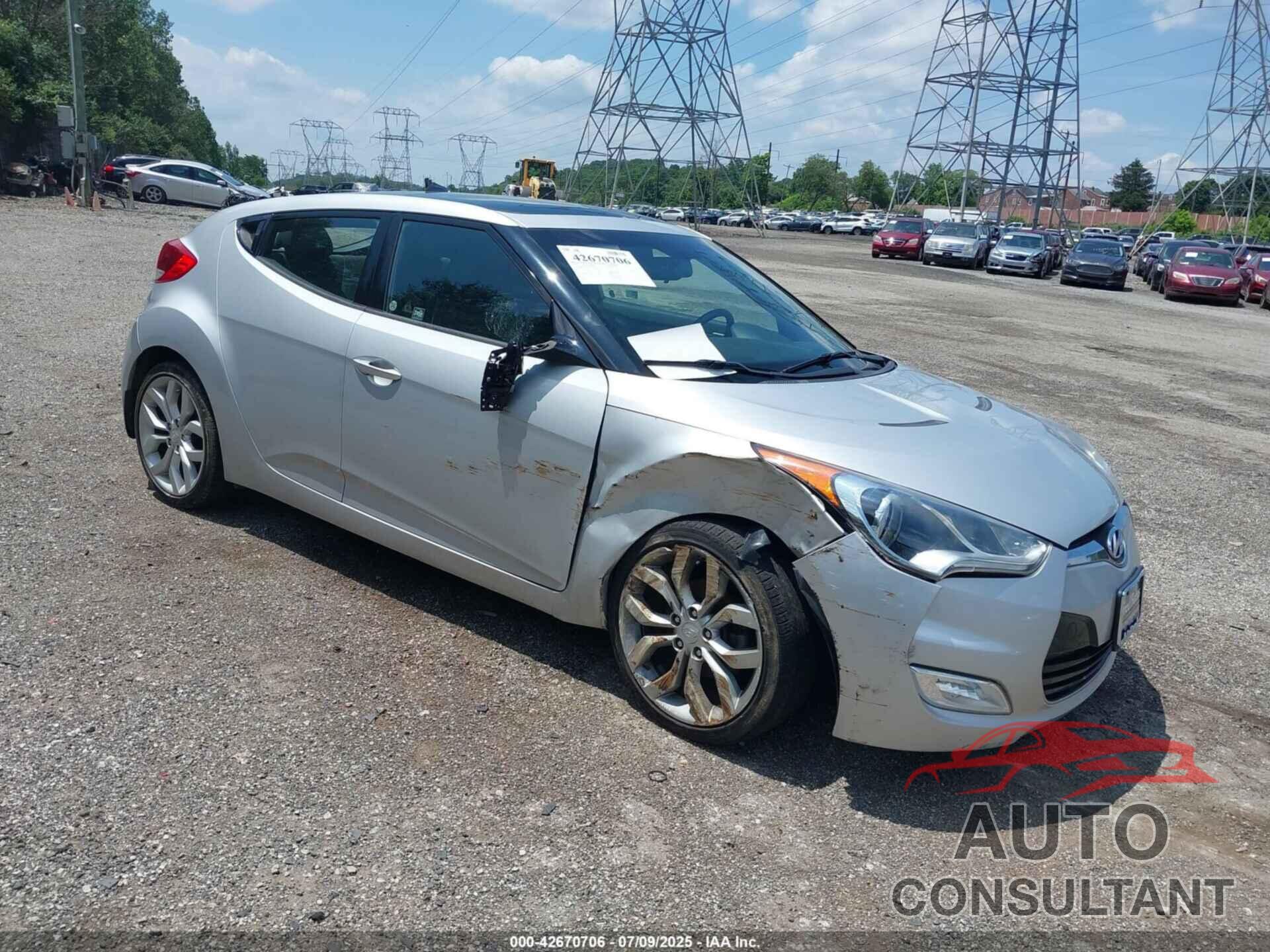 HYUNDAI VELOSTER 2013 - KMHTC6AD0DU120996
