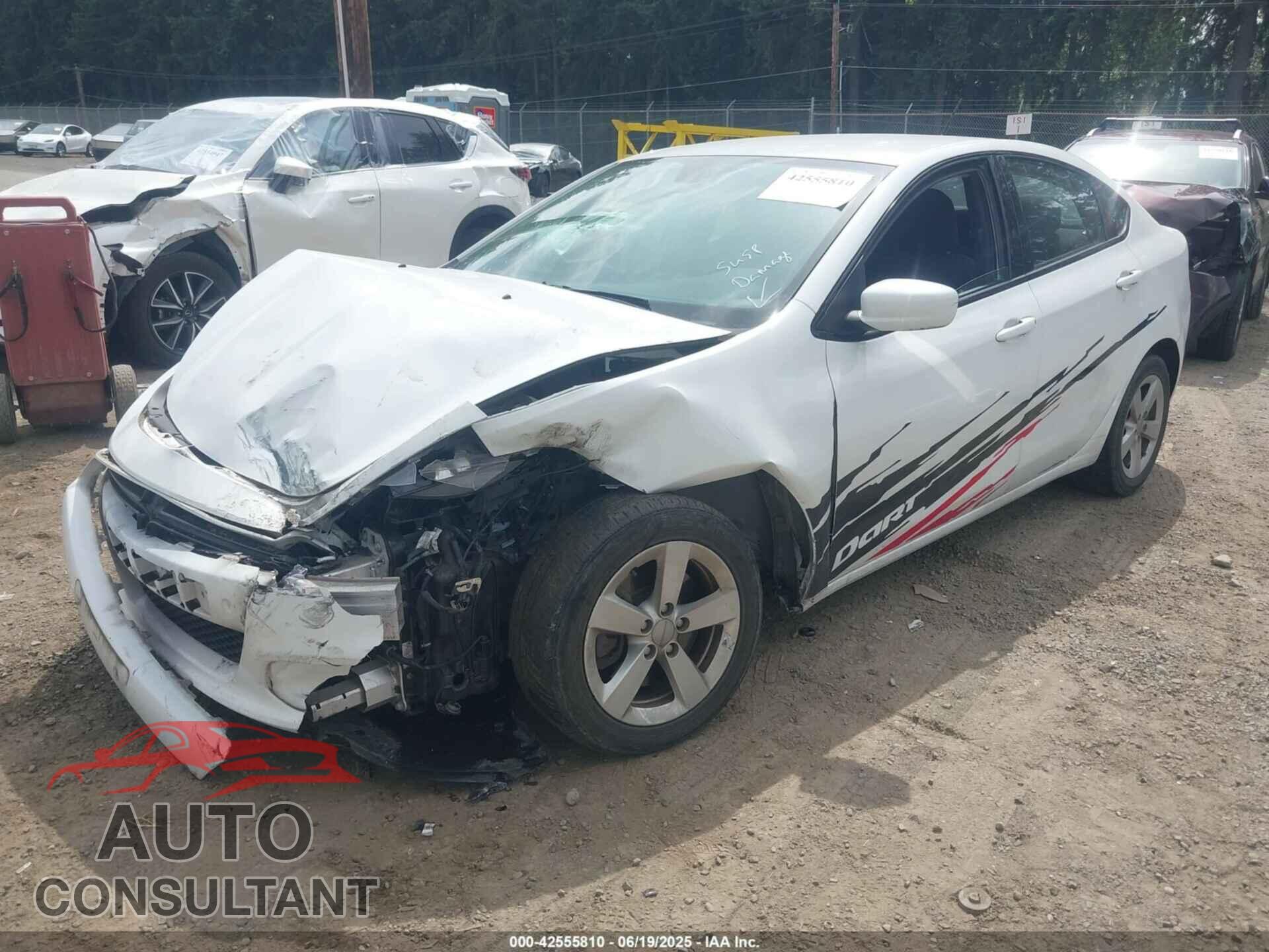 DODGE DART 2015 - 1C3CDFBB0FD267762