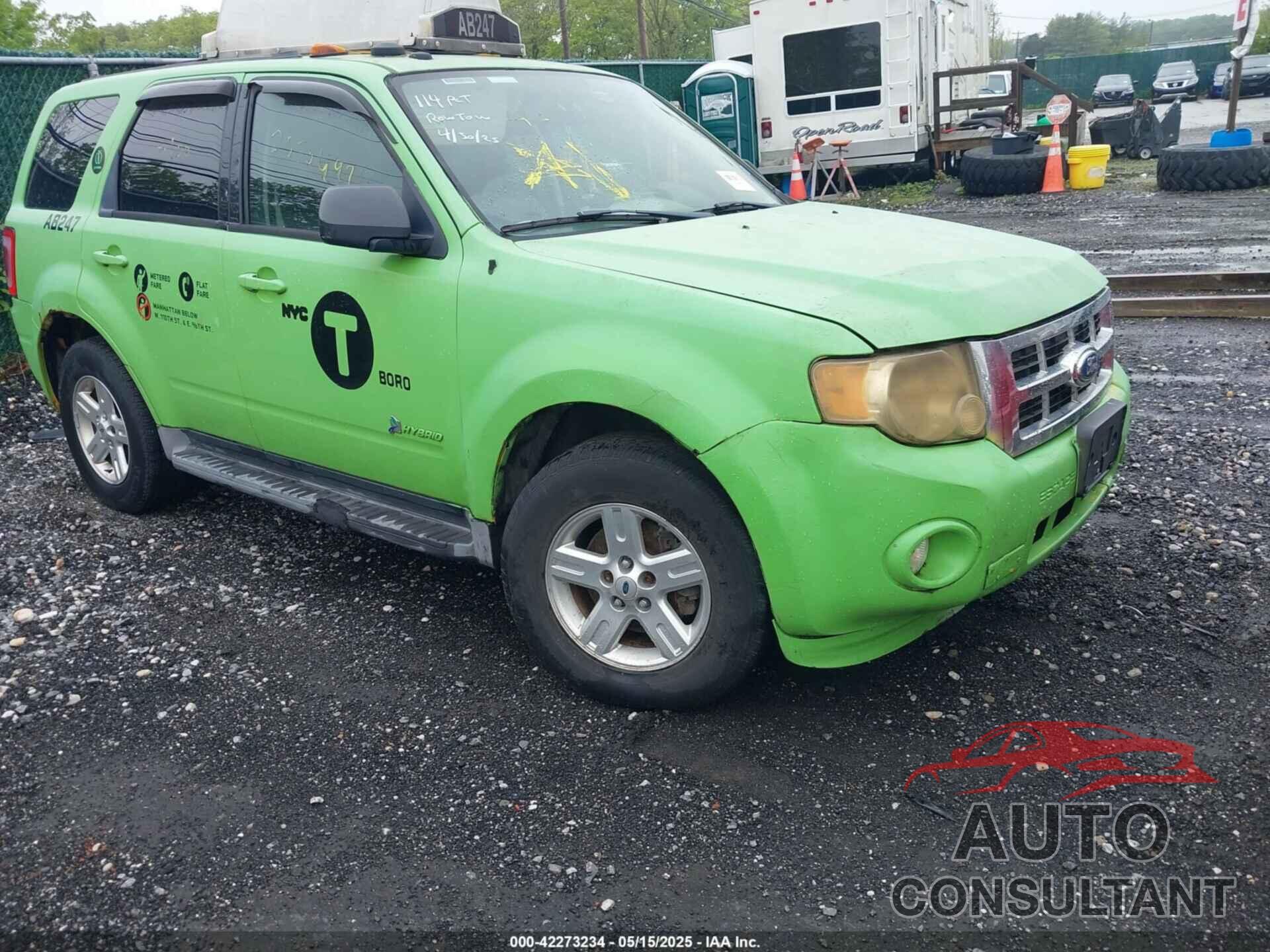 FORD ESCAPE HYBRID 2012 - 1FMCU4K36CKA37574