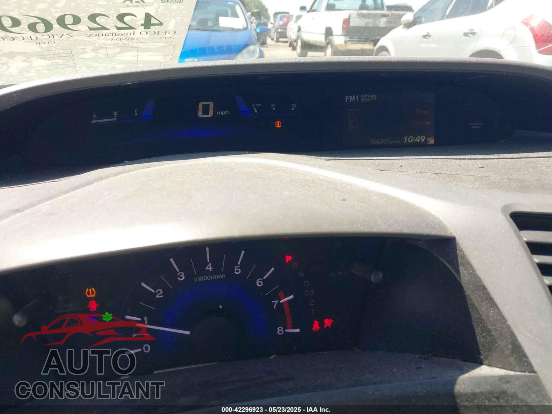 HONDA CIVIC 2012 - 19XFB2F55CE073931
