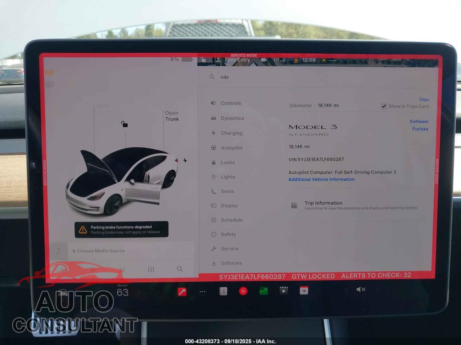 TESLA MODEL 3 2020 - 5YJ3E1EA7LF660287