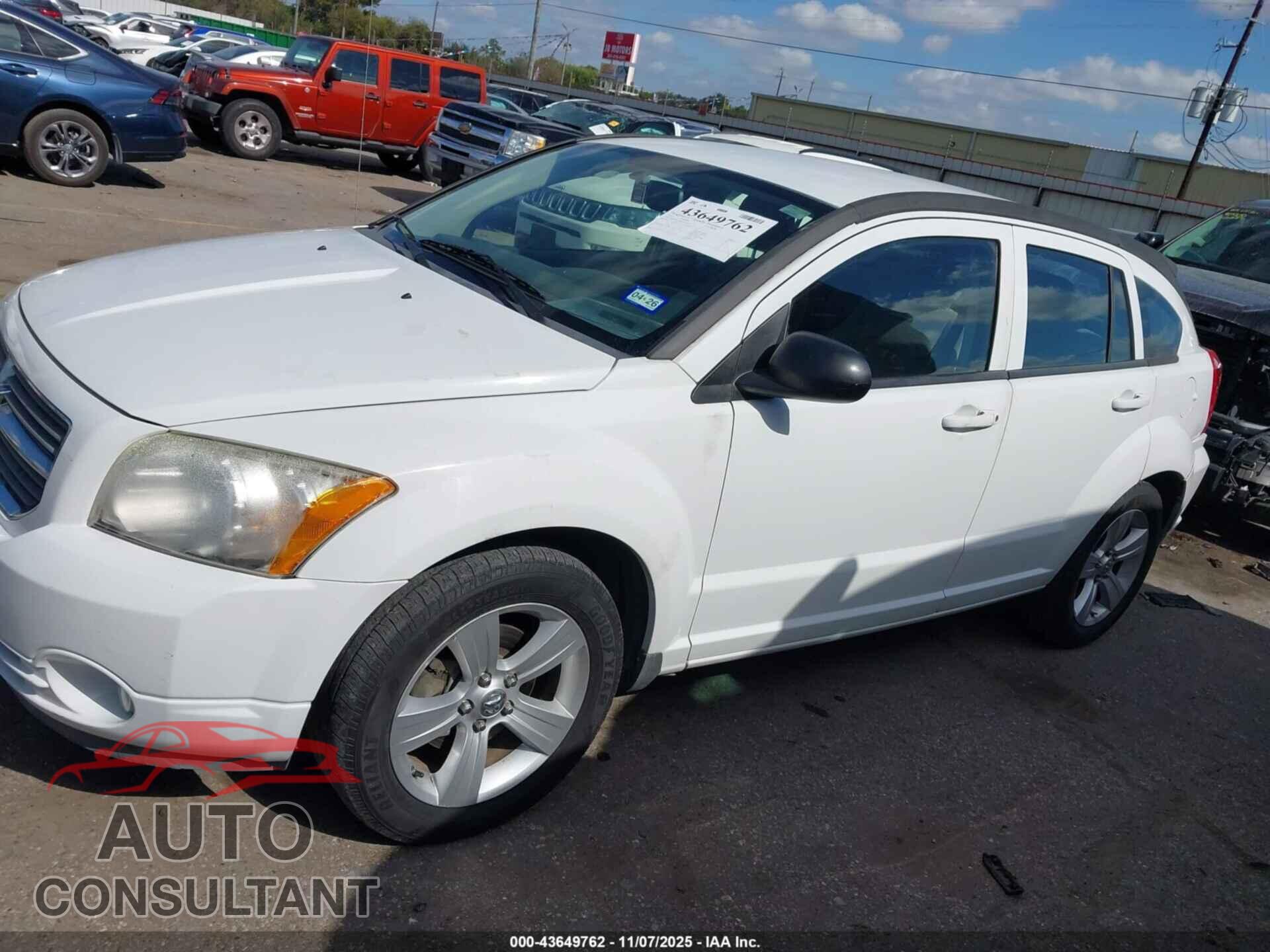 DODGE CALIBER 2012 - 1C3CDWDA0CD535063