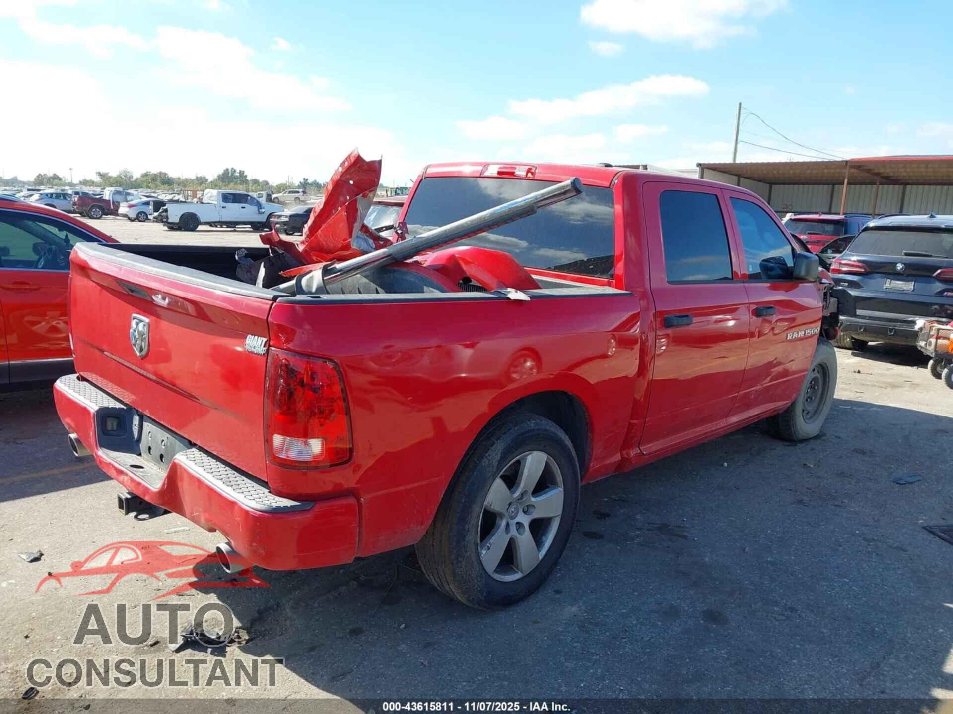 DODGE RAM 1500 2012 - 1C6RD6KT3CS181777